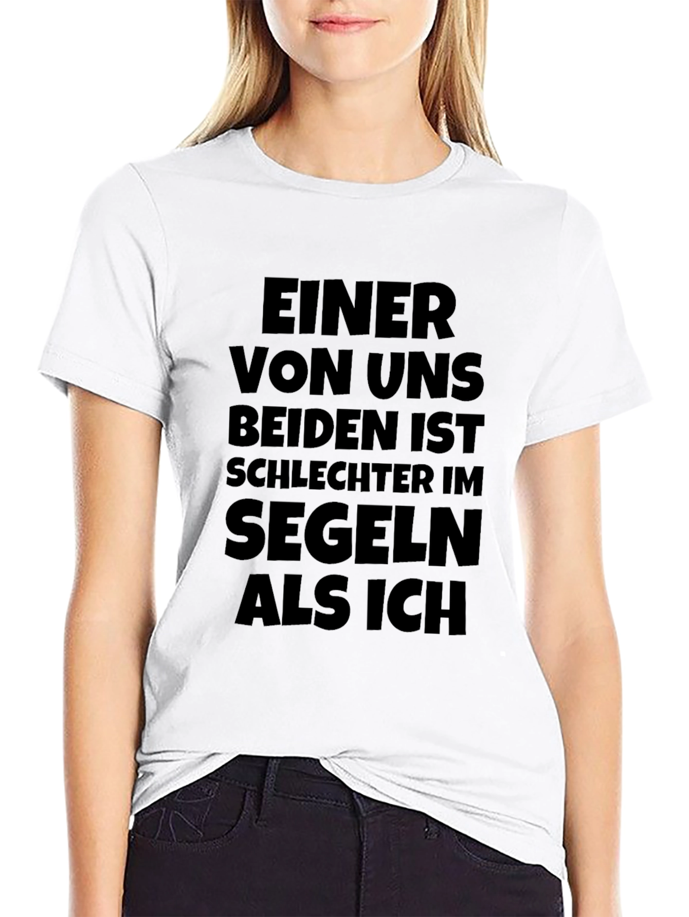 Black Funny German Sailing T-Shirt - Einer Von Uns view 9