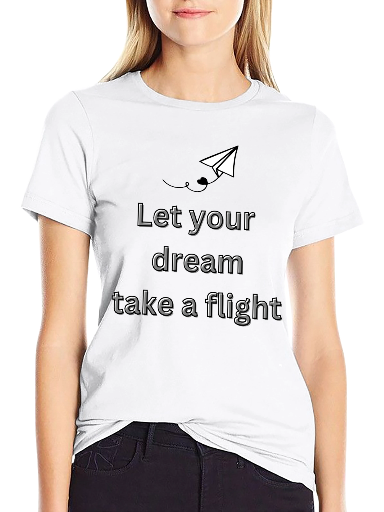 Black Dream Flight T-Shirt - Motivational Design view 9