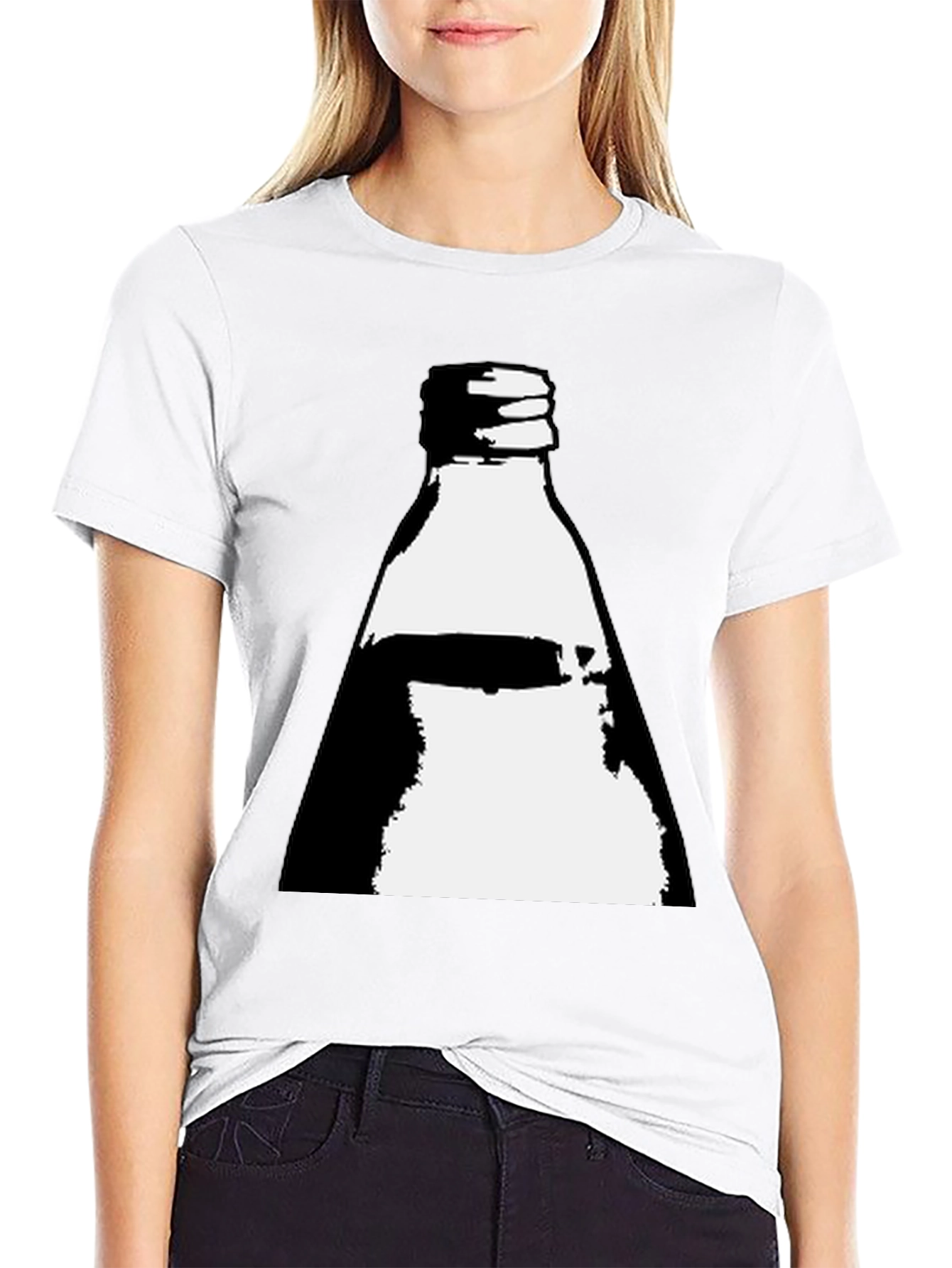 Retro Bottle Graphic Tee - Cool Black T-Shirt - 9