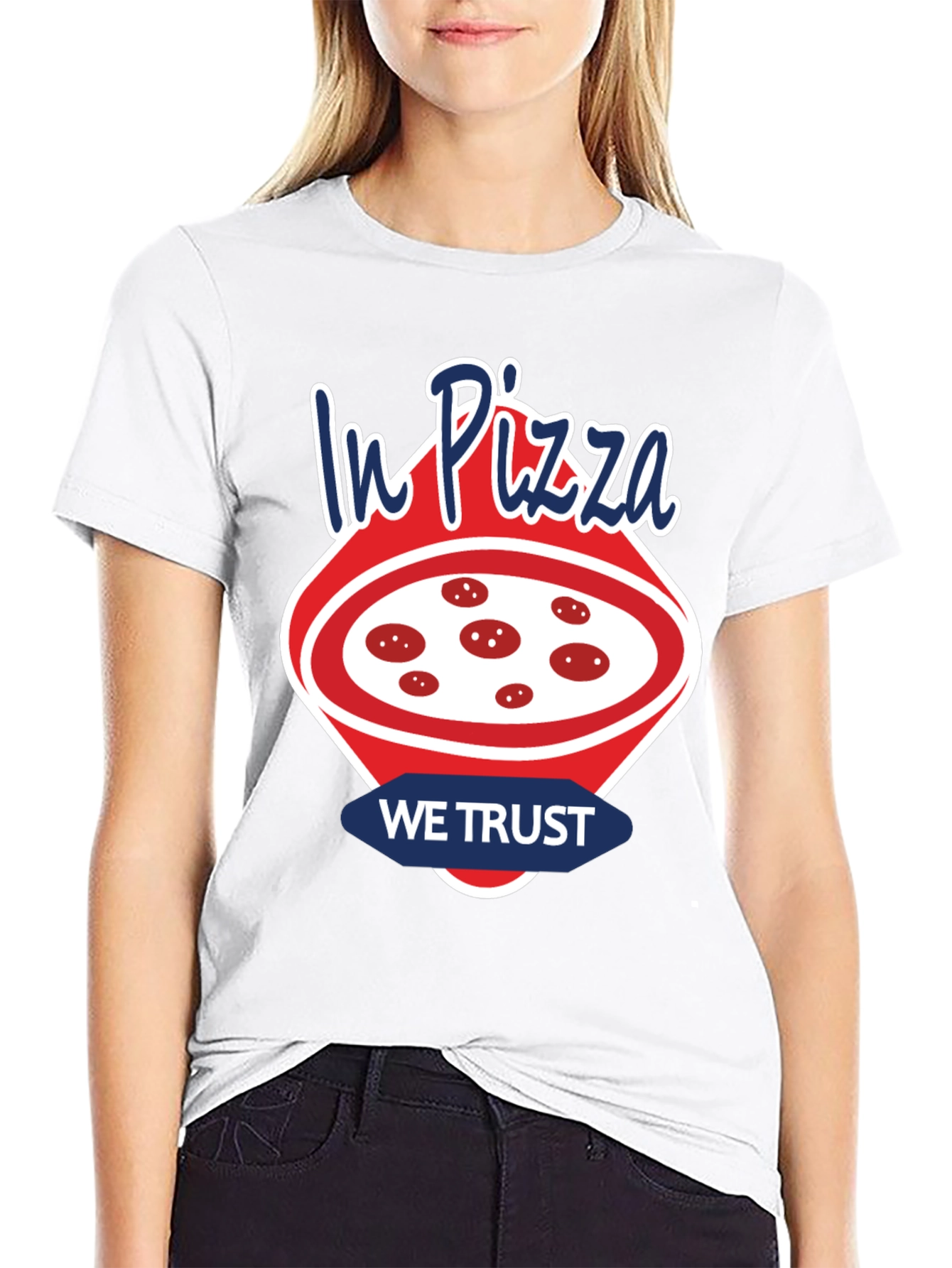Black In Pizza We Trust T-Shirt - Funny Foodie Tee view 9