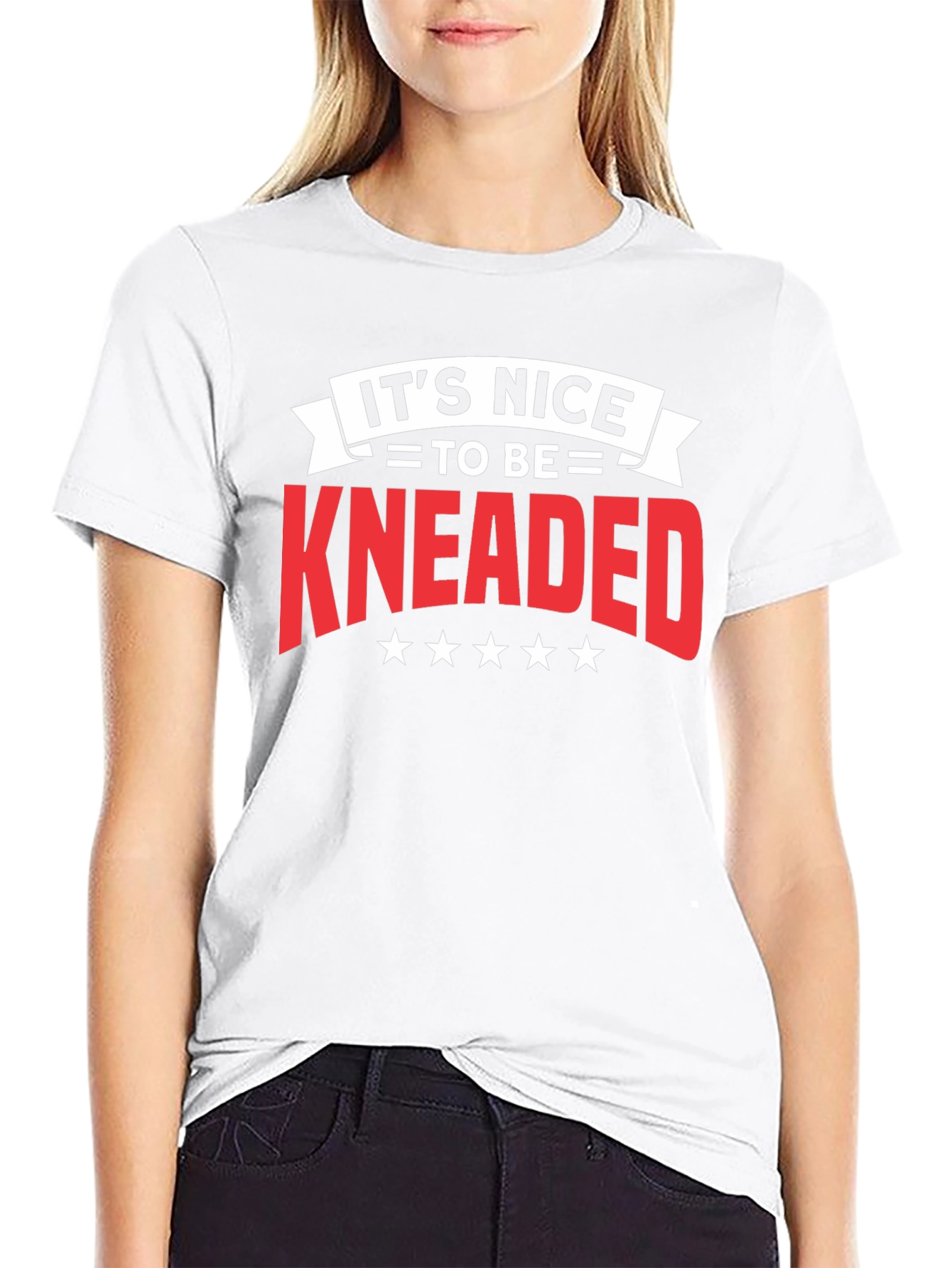 Black It's Nice To Be Kneaded Black T-Shirt view 9