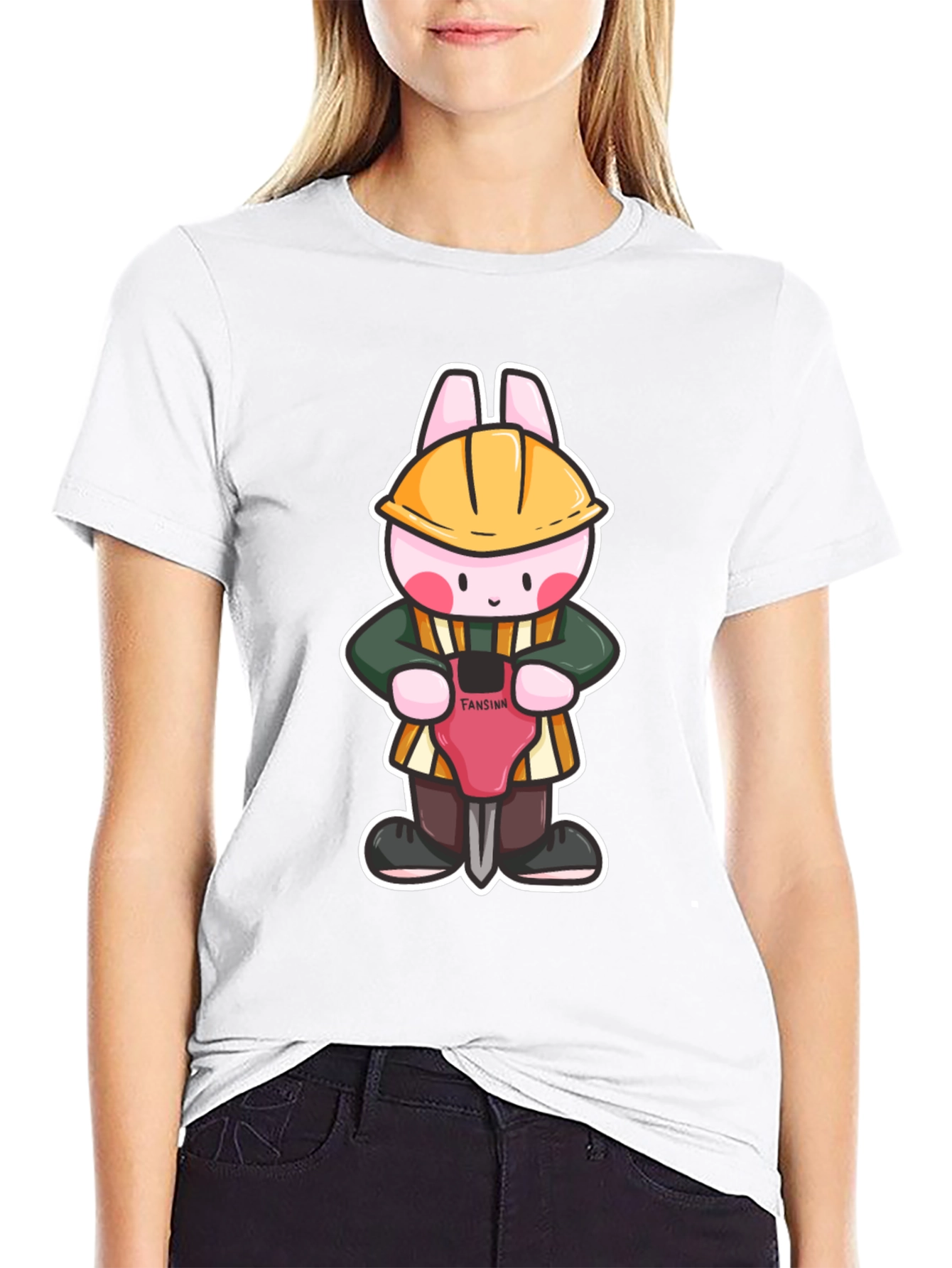 Black Bunny Builder Graphic Tee - Black view 9