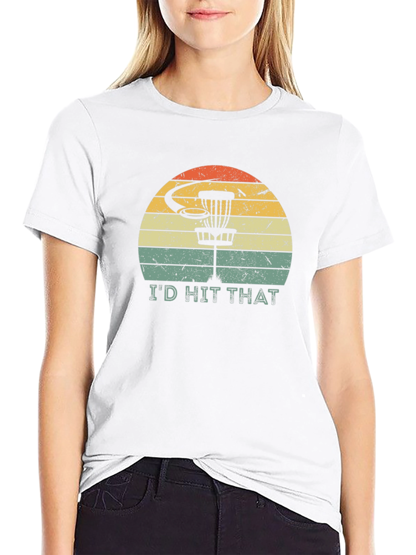 Black I'd Hit That Disc Golf Graphic Tee view 9