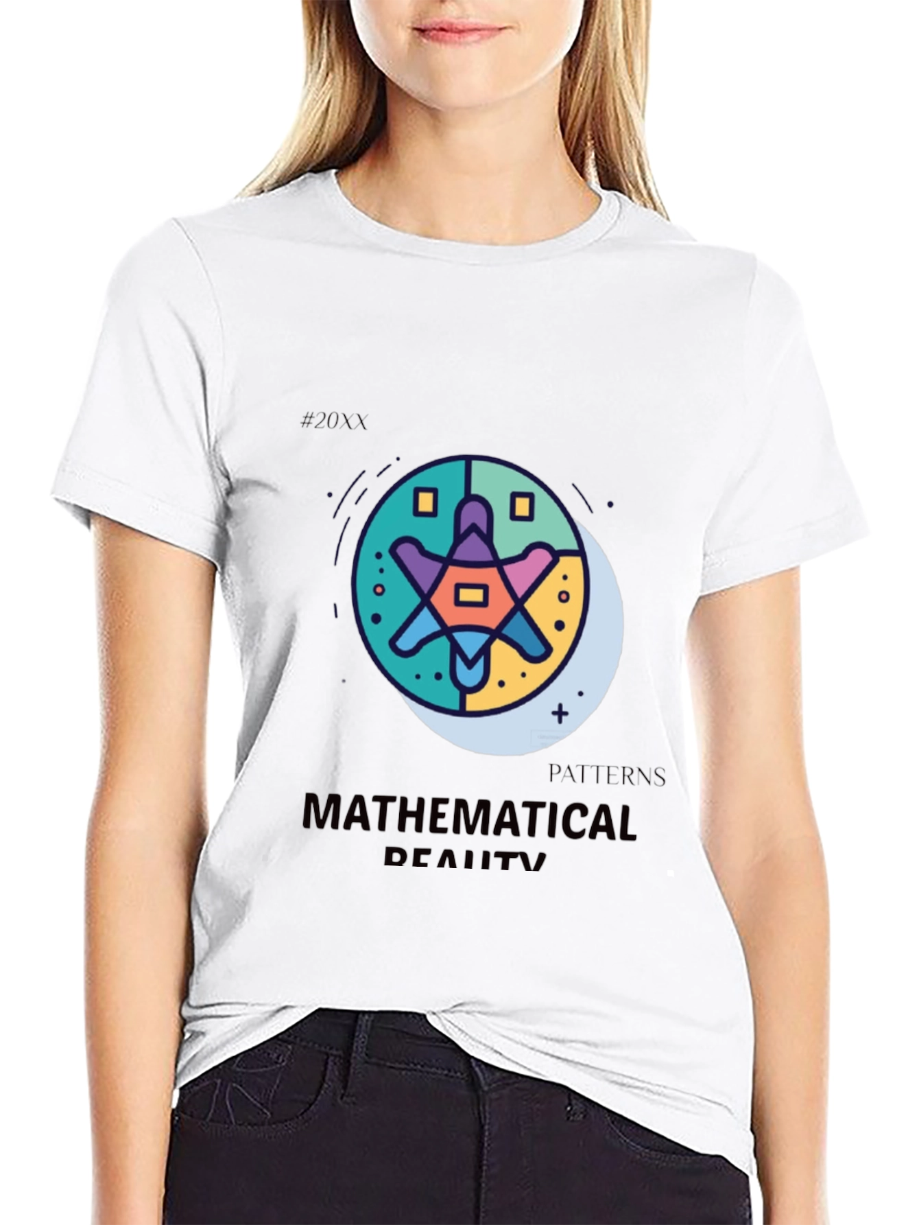 Black Mathematical Reality Graphic T-Shirt view 9