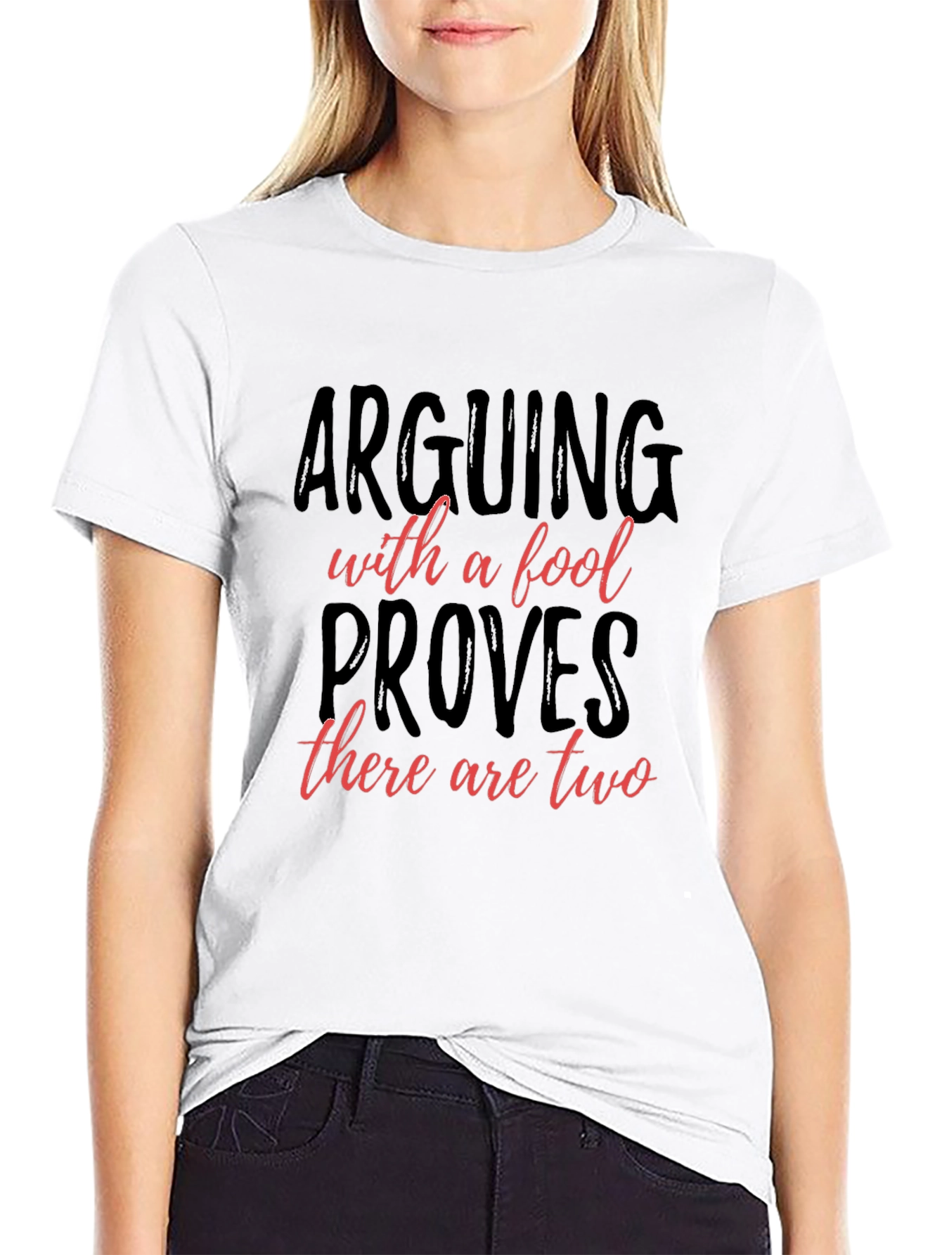 Black Arguing with a Fool T-Shirt view 9