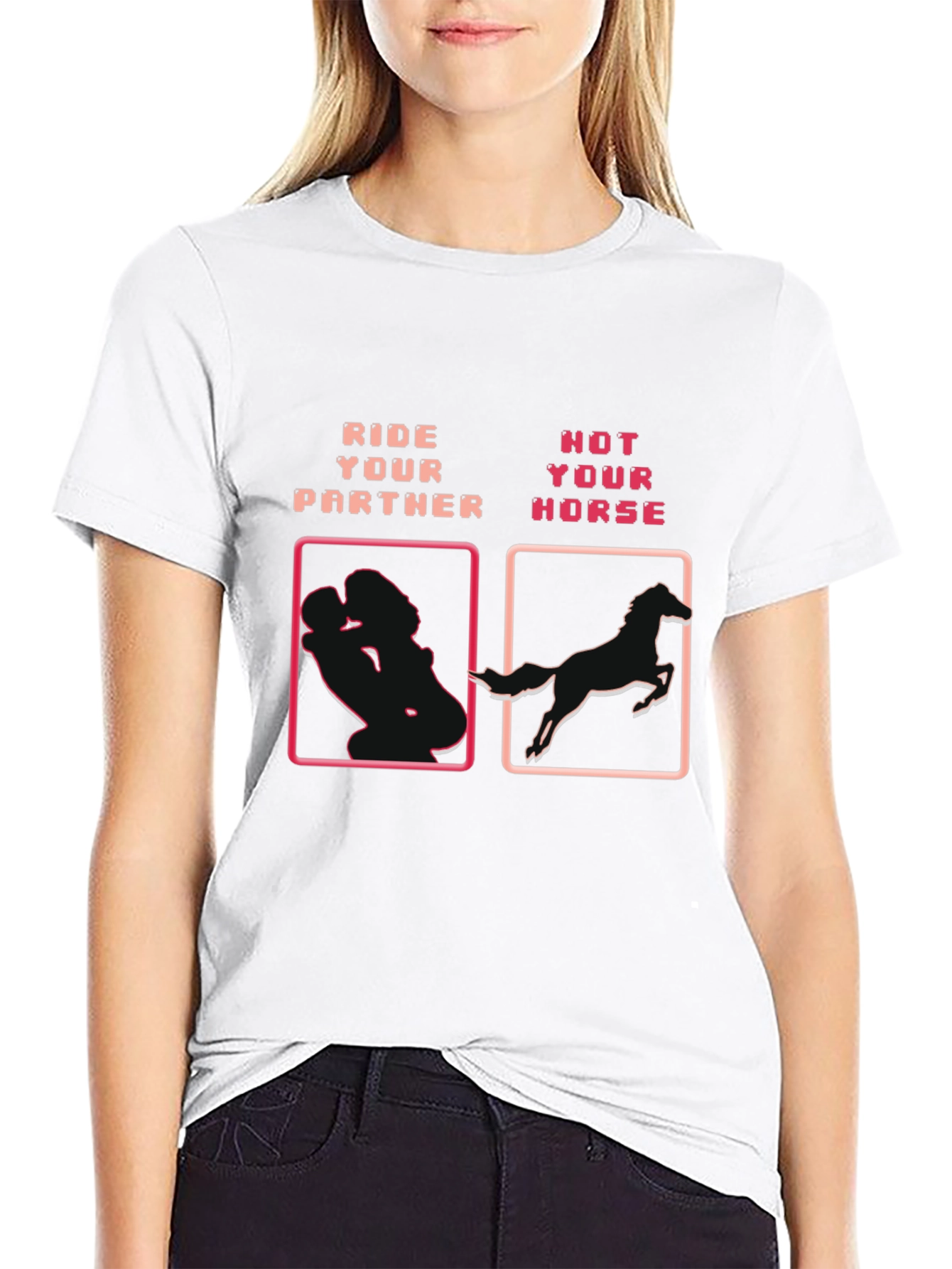 Black Ride Your Partner T-Shirt - Adult Humor Graphic Tee view 9