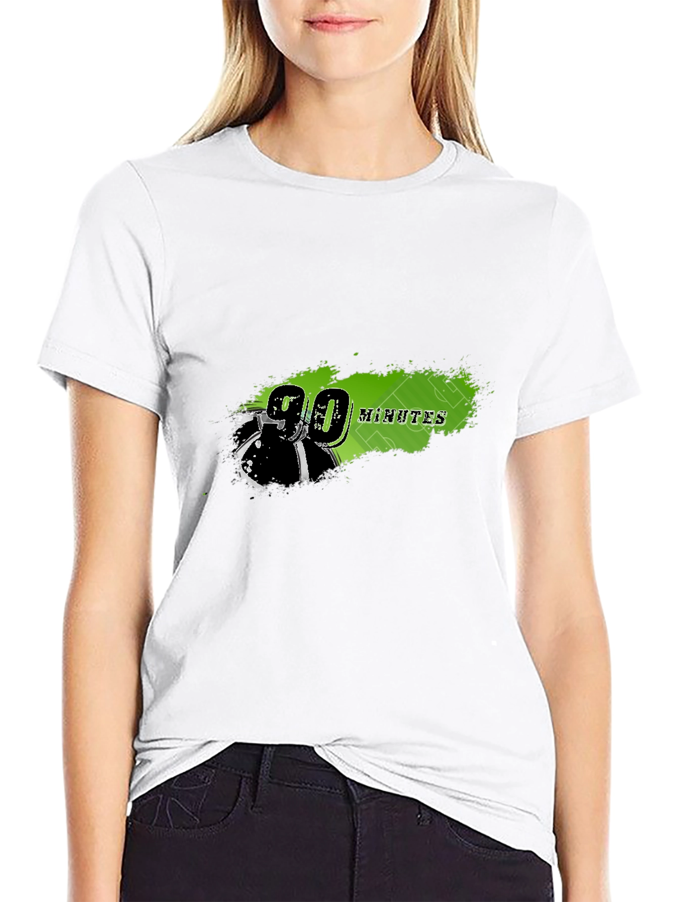 Black 90 Minutes Football Graphic T-Shirt view 9