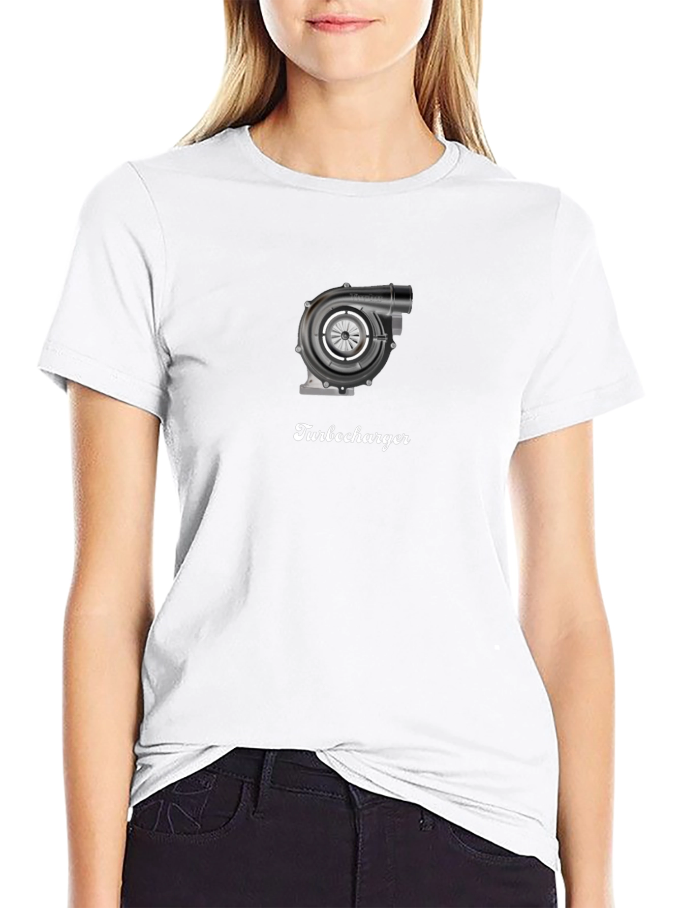 Black Turbocharger Graphic T-Shirt - Black view 9