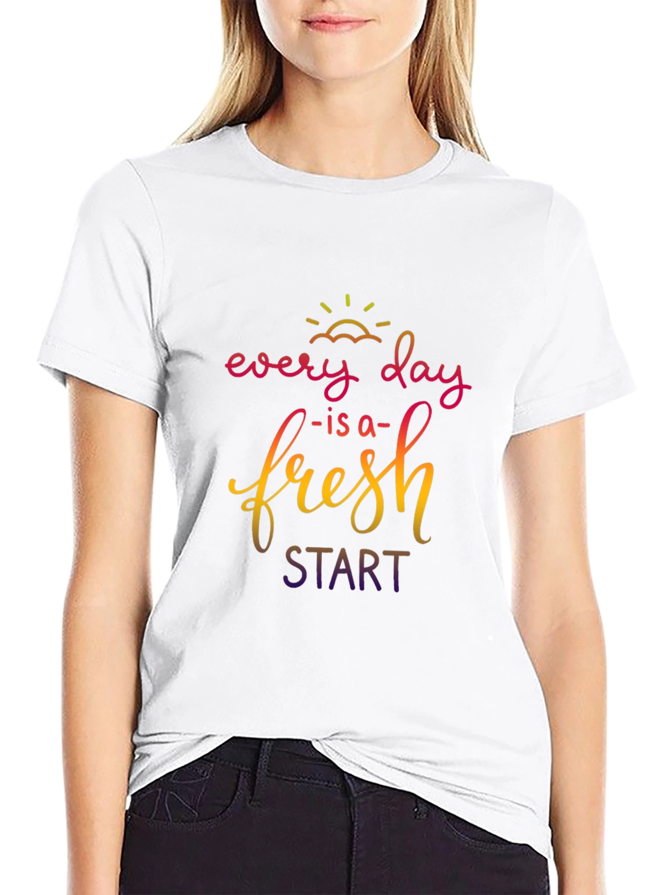 Black Every Day is a Fresh Start T-Shirt view 9
