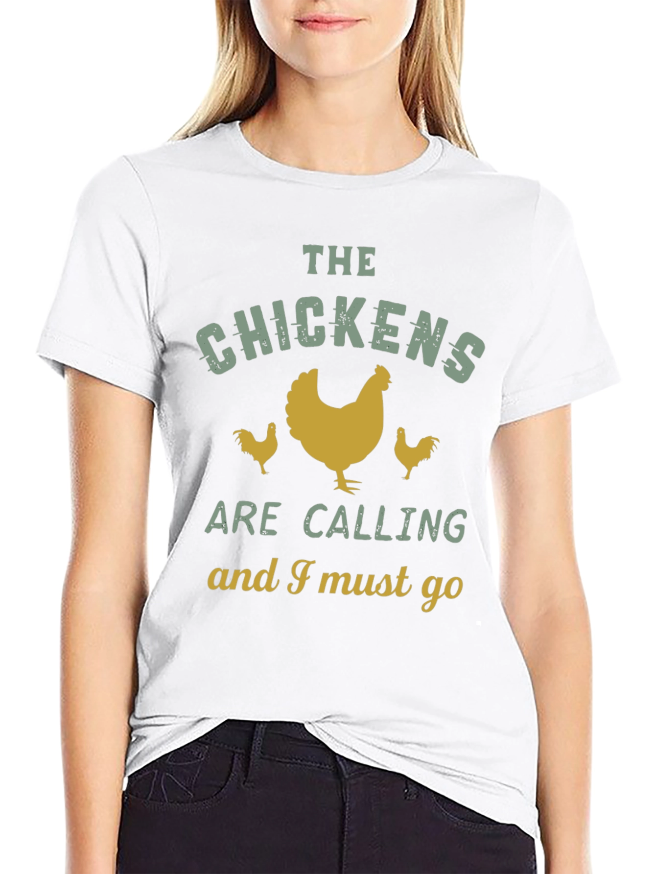 Black Chicken Lover T-Shirt: The Chickens Are Calling view 9