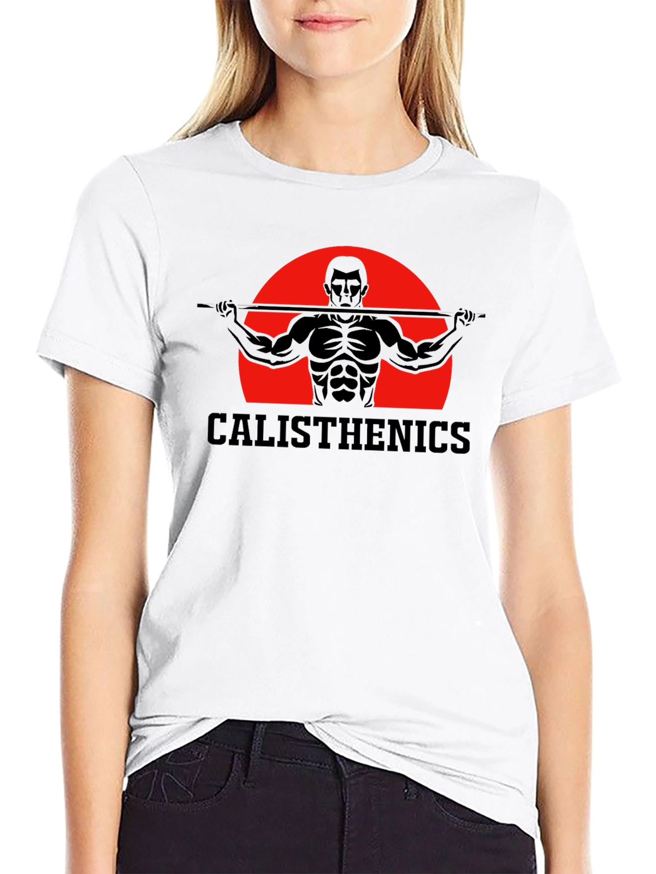 Black Calisthenics Training T-Shirt - Black Graphic Tee view 9