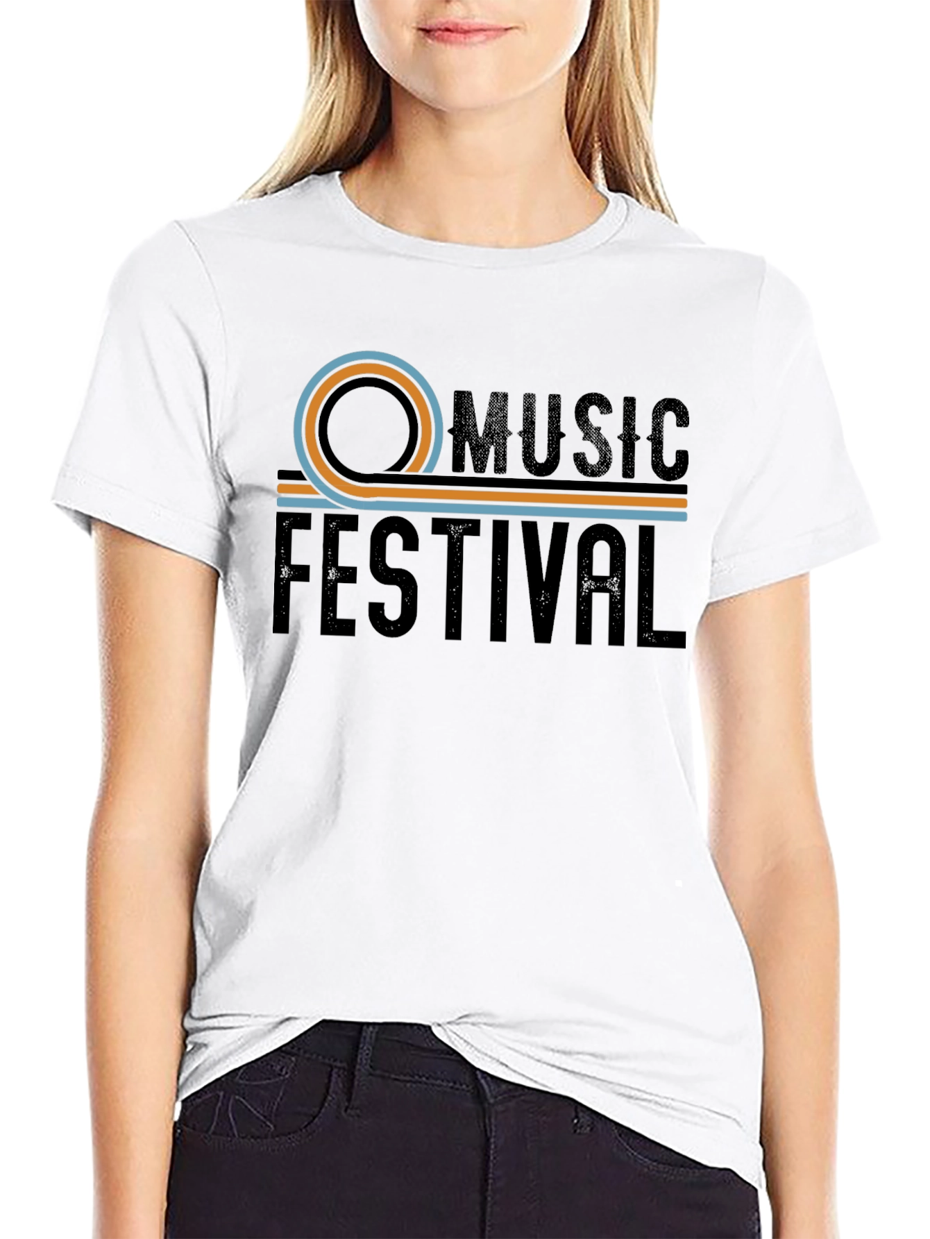 Black Music Festival Retro Graphic Black Tee view 9
