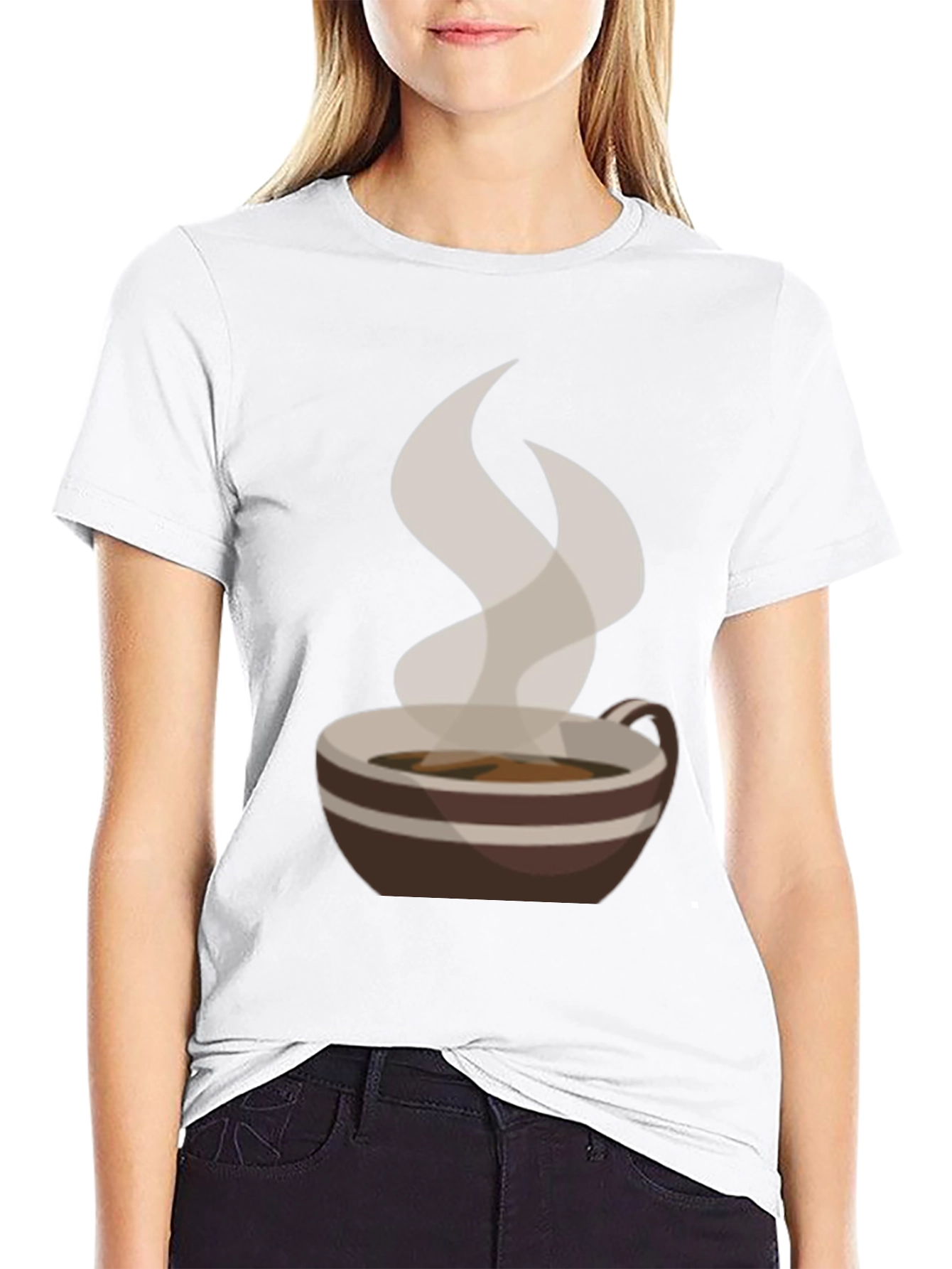 Black Coffee Cup Graphic Tee - Casual Style view 9