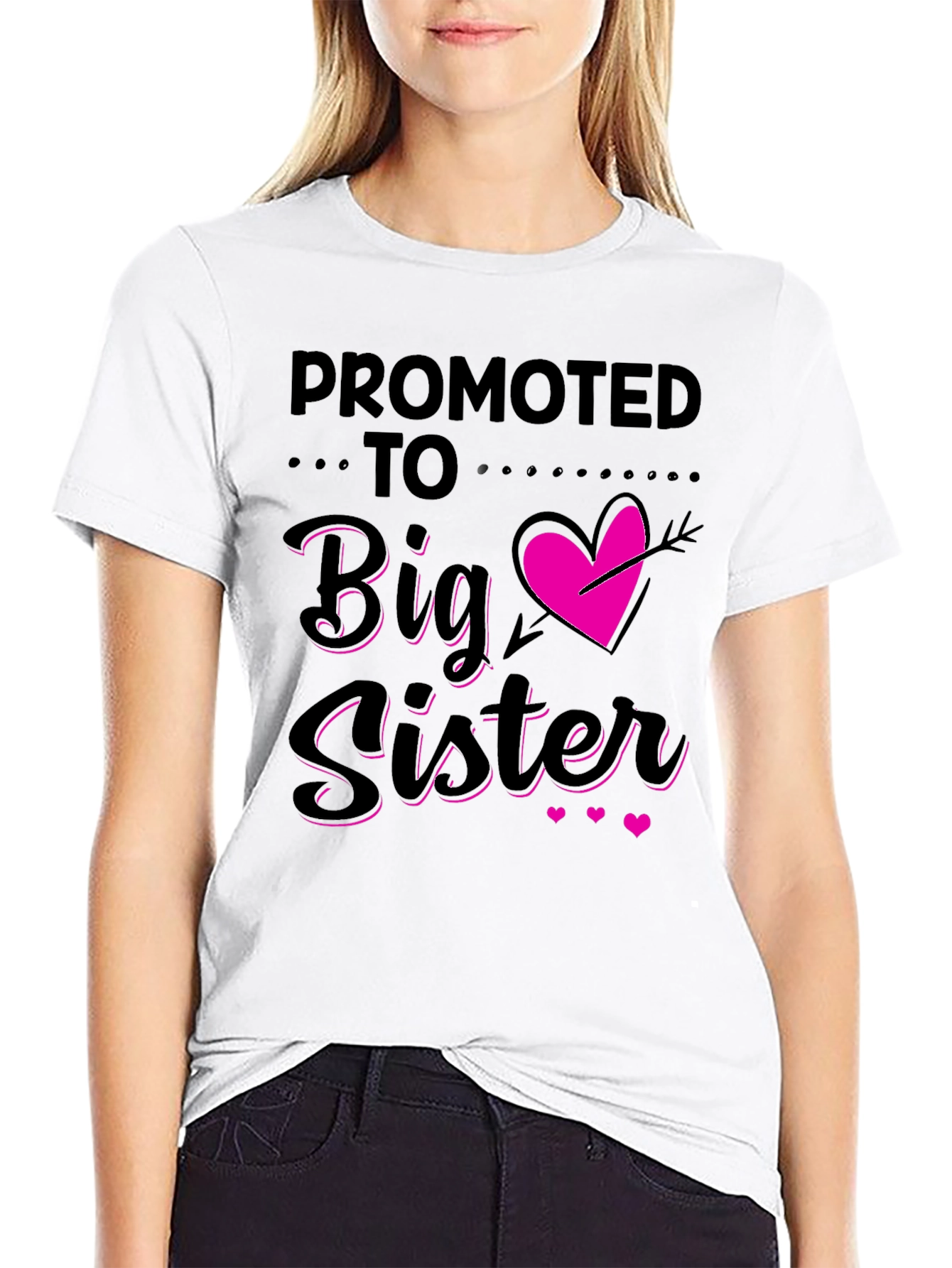 Black Promoted to Big Sister T-Shirt view 9
