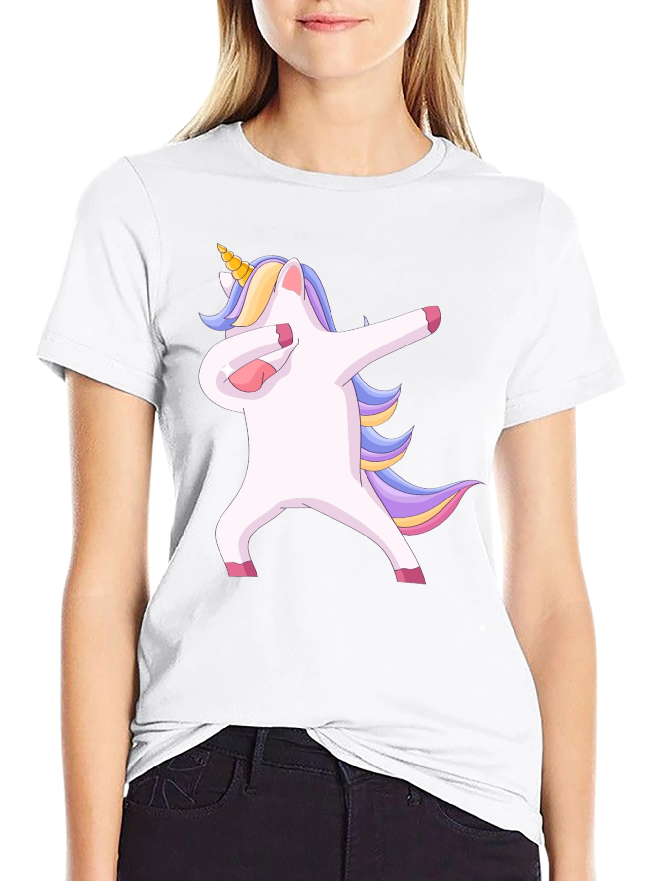 Black Dabbing Unicorn T-Shirt - Fun & Unique Design view 9