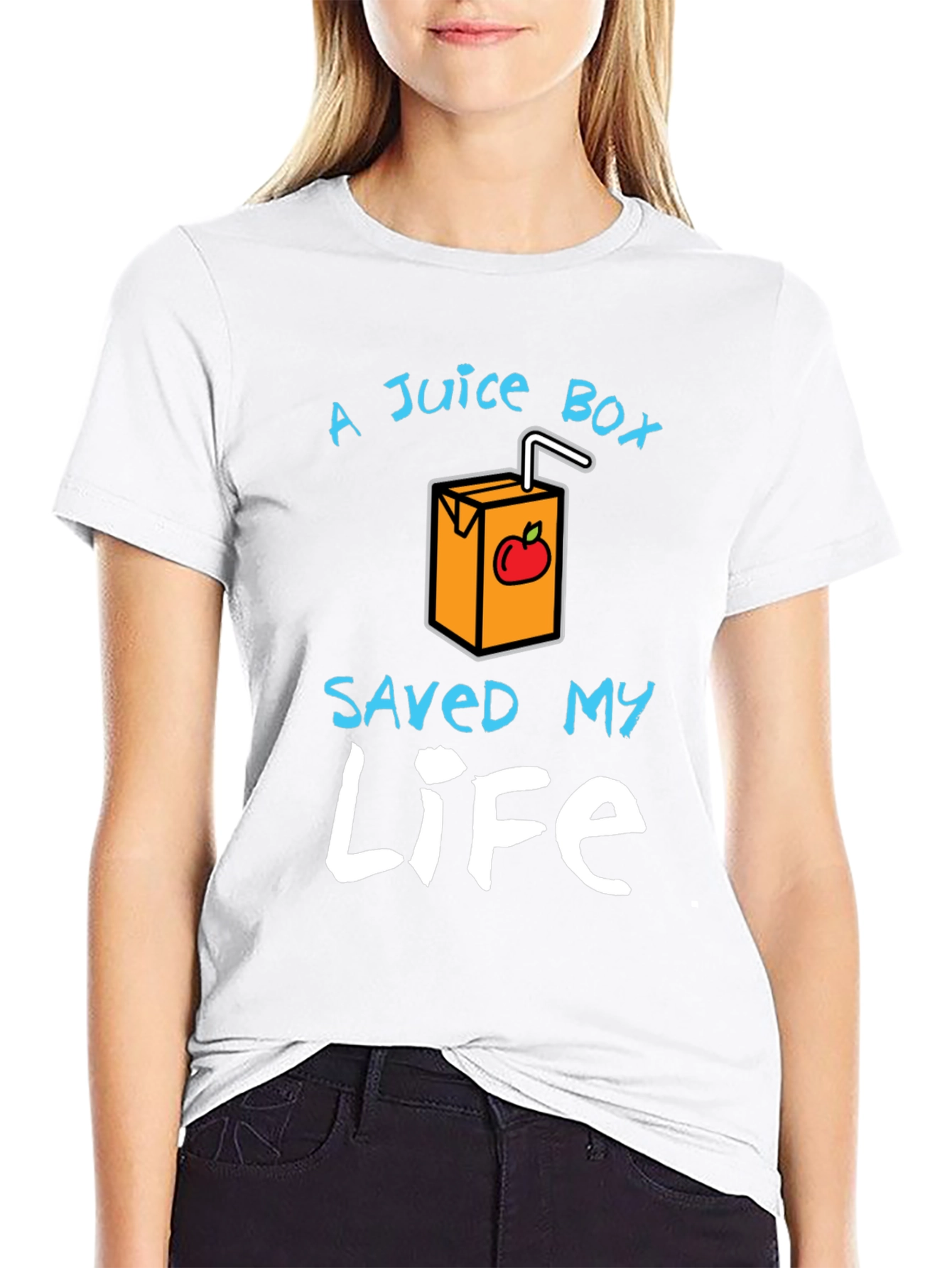 Black Juice Box Saved My Life Graphic Tee - Trendy T-Shirt view 9