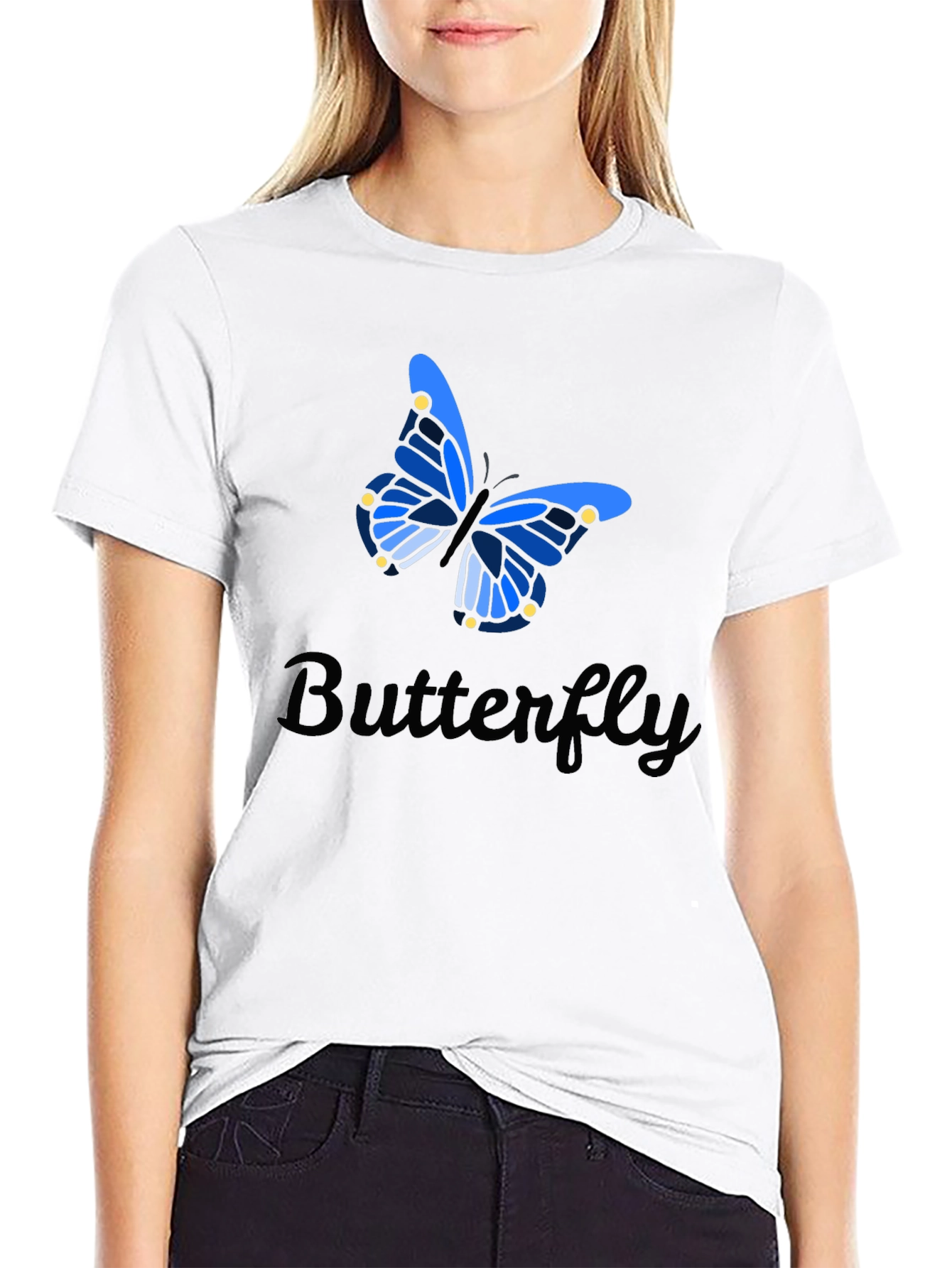 Butterfly Graphic Tee - Stylish Men's Black T-Shirt - 9