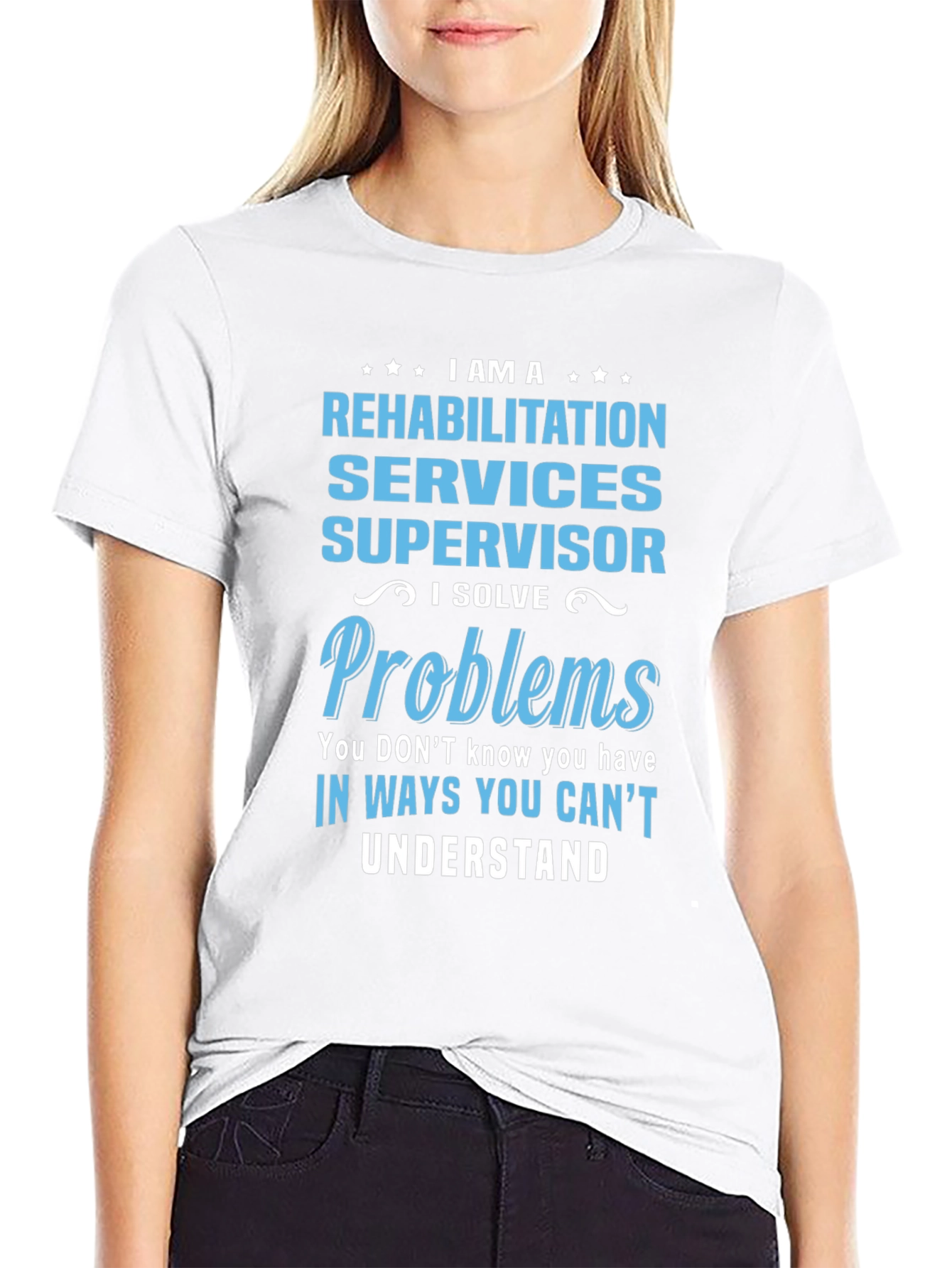 Black Rehabilitation Services Supervisor T-Shirt view 9