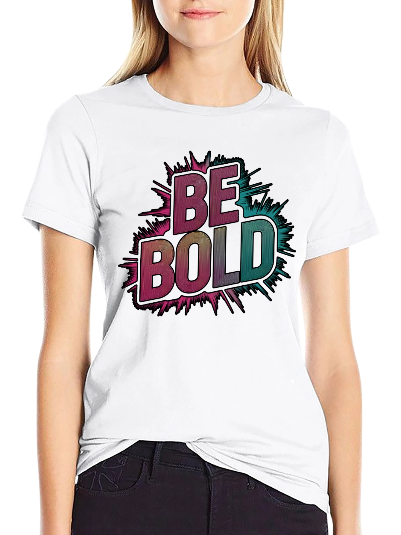 Black Be Bold Graphic Tee - Men's Black T-Shirt view 9