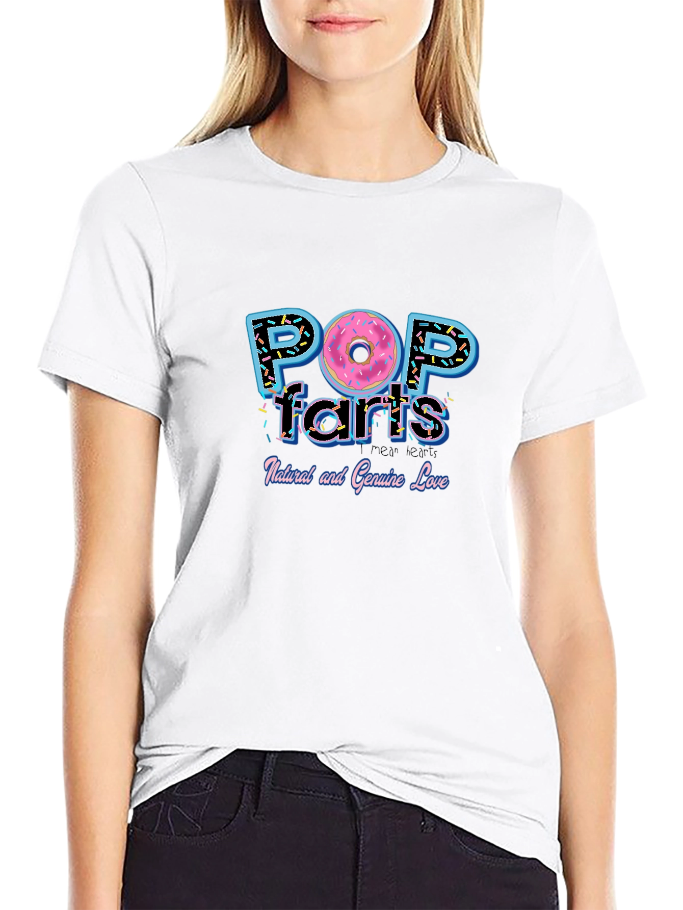 Black Pop Farts T-Shirt - Funny Donut Graphic Tee view 9