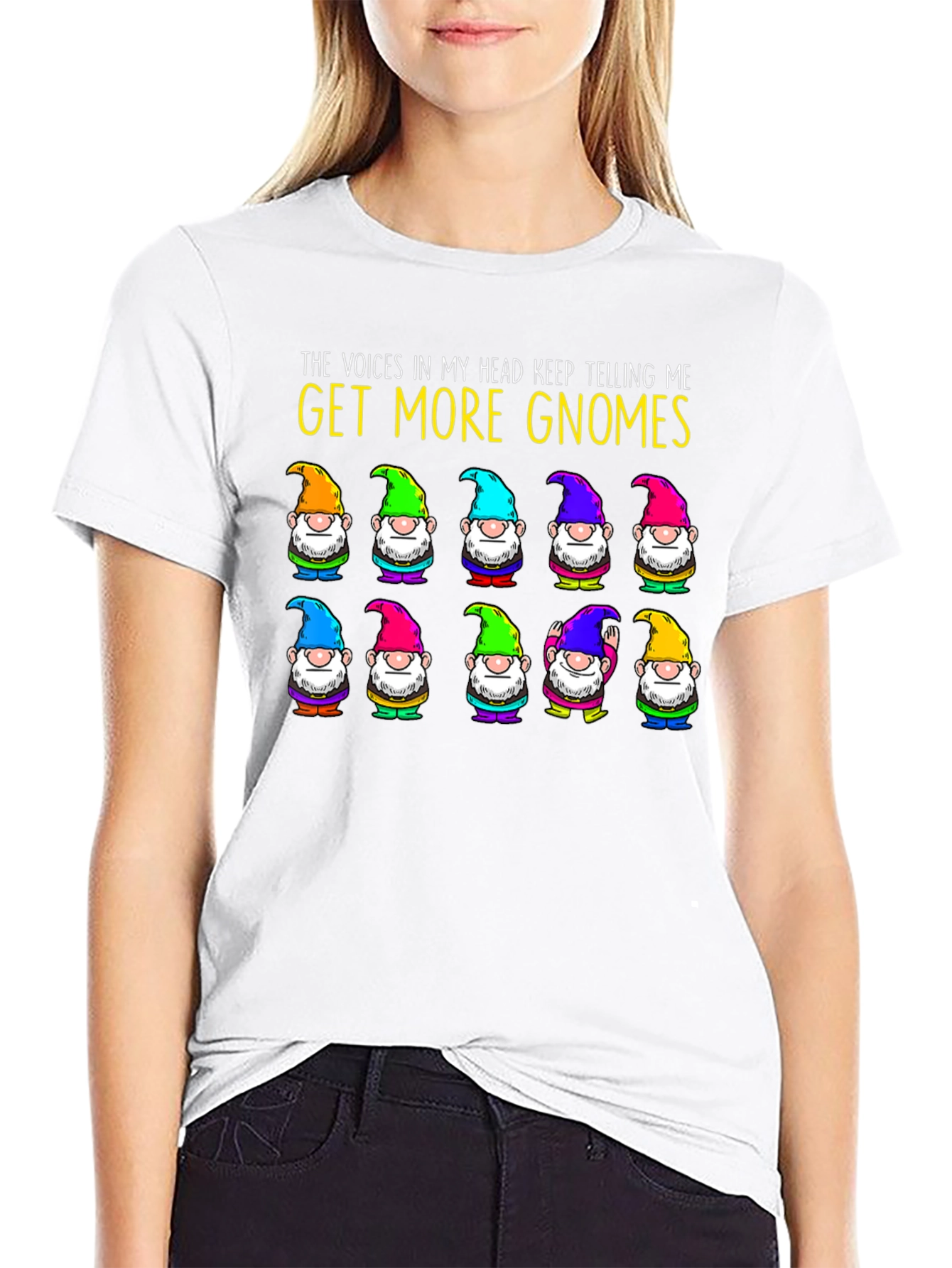 Black Get More Gnomes T-Shirt Funny Garden Lover Tee view 9