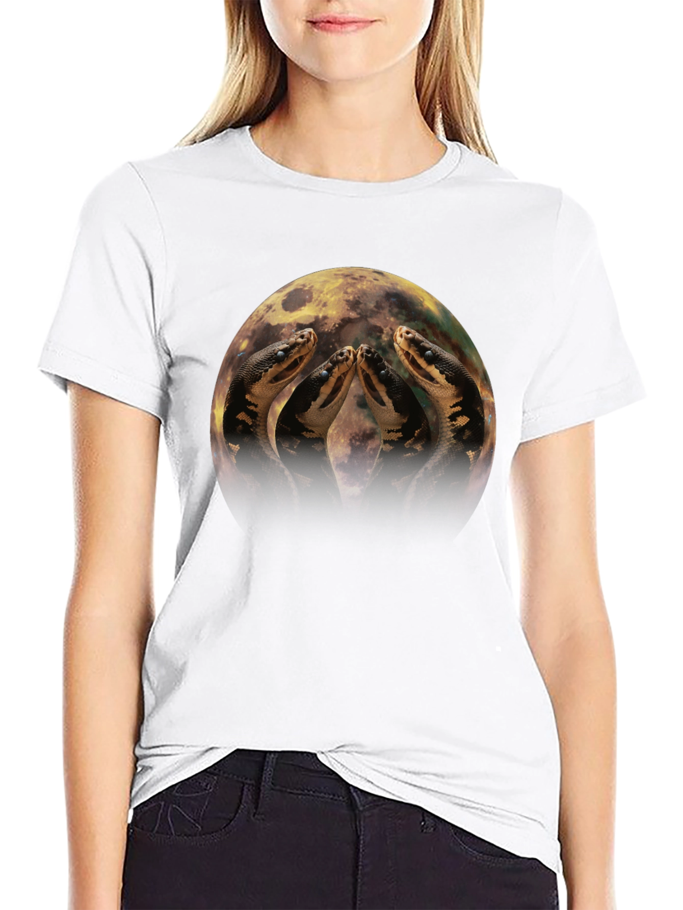 Black Anaconda Moon T-Shirt view 9