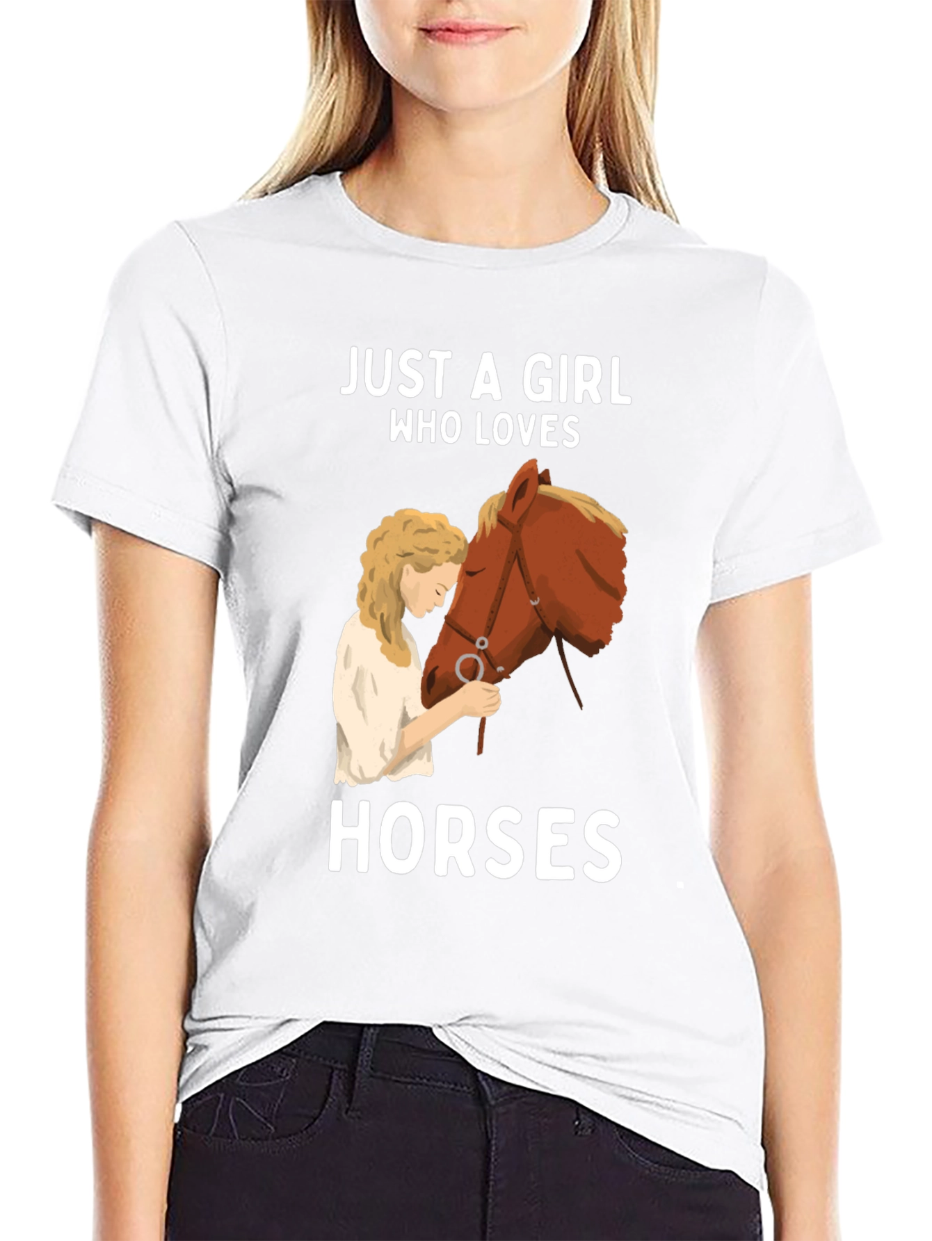 Black Girl Who Loves Horses T-Shirt view 9