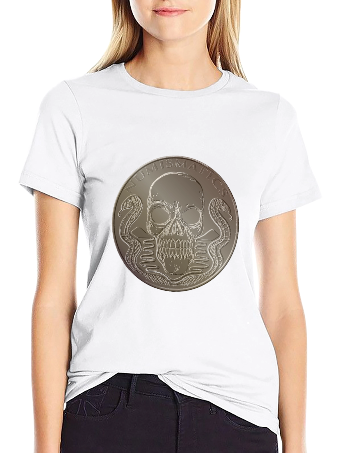 Black Numismatics Skull & Snakes Graphic Tee - Black view 9