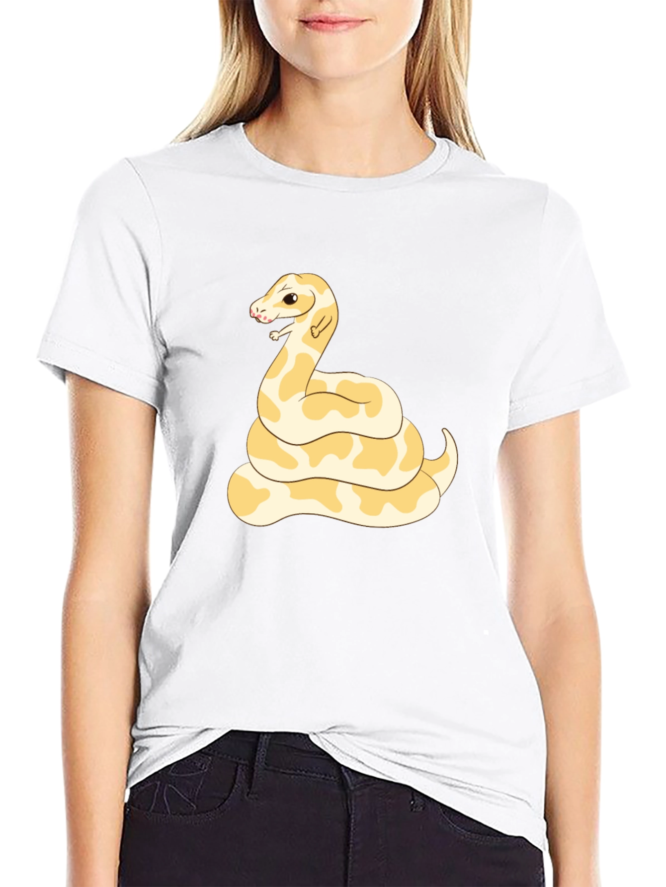 Black Snake Graphic Tee - Black Cotton T-Shirt view 9