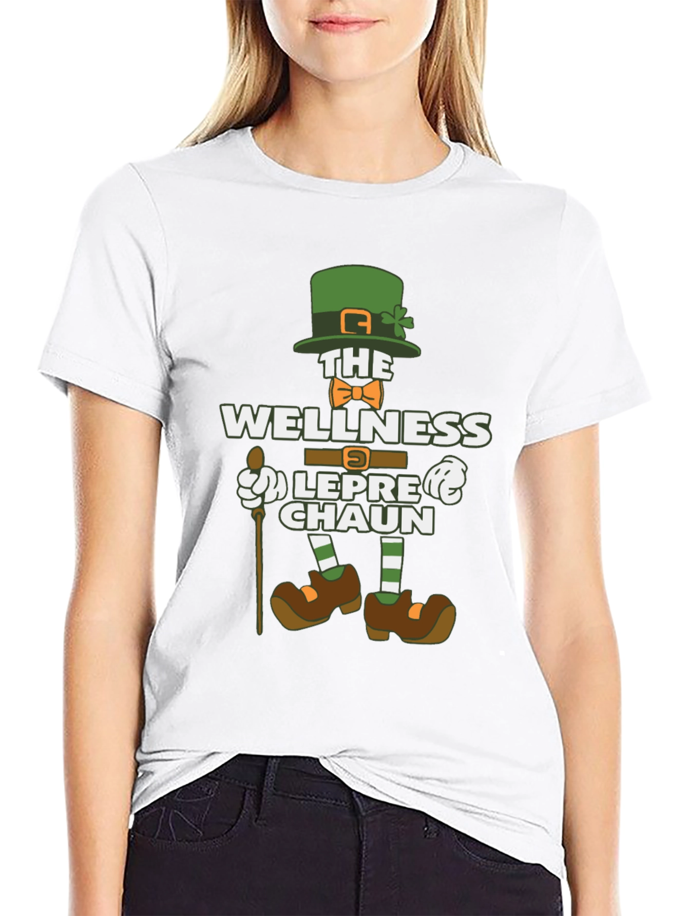 Black Wellness Leprechaun Graphic Tee - St. Patrick's Day Shirt view 9