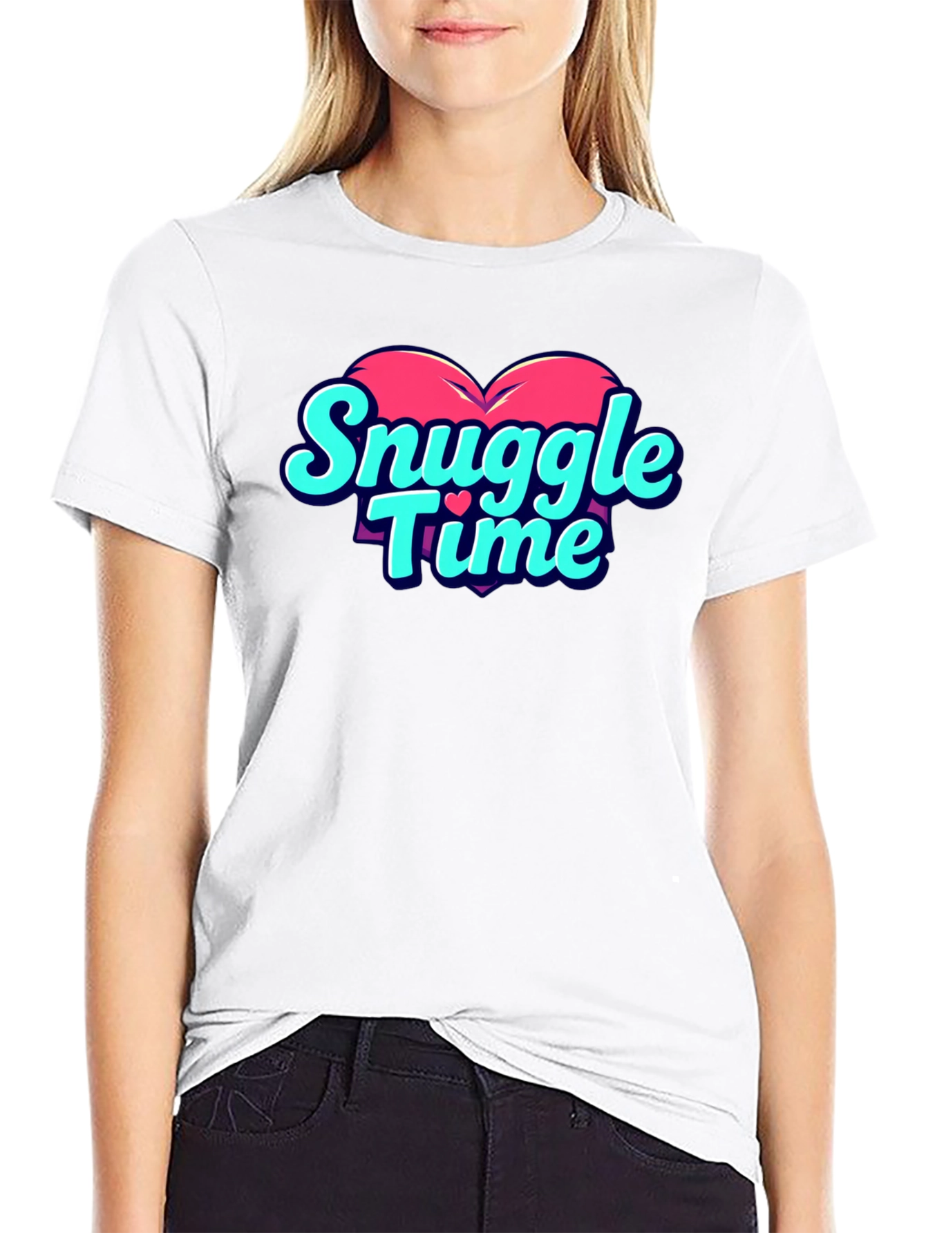 Black Snuggle Time Graphic T-Shirt view 9