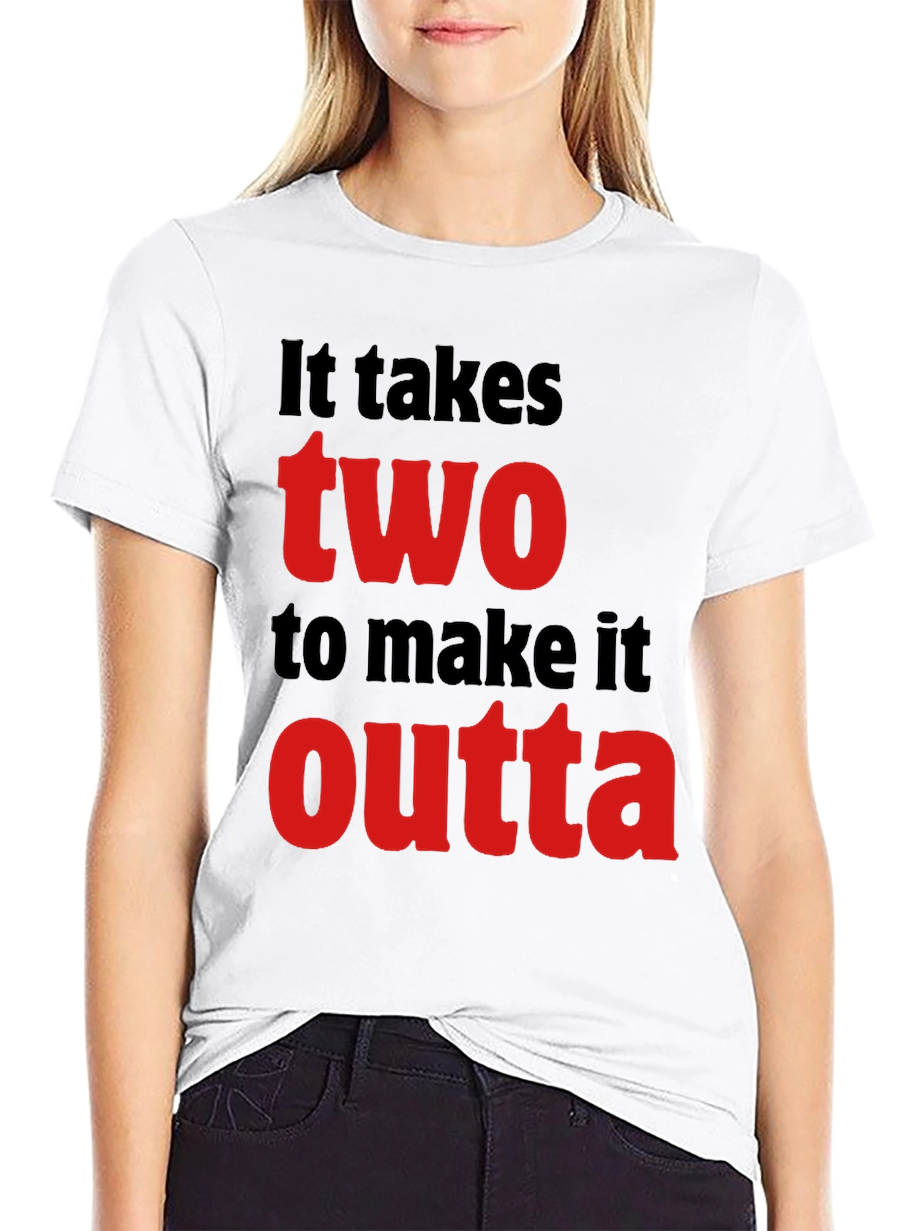 Black It Takes Two T-Shirt - Stylish Graphic Tee view 9