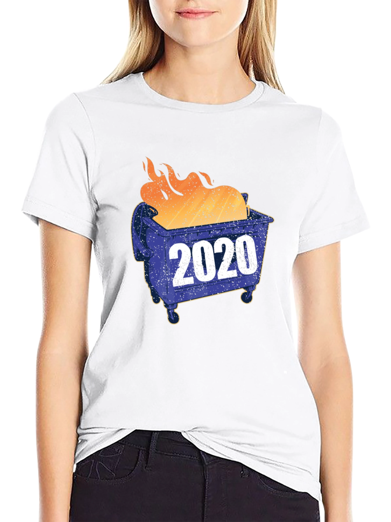 Black 2020 Dumpster Fire Graphic T-Shirt view 9