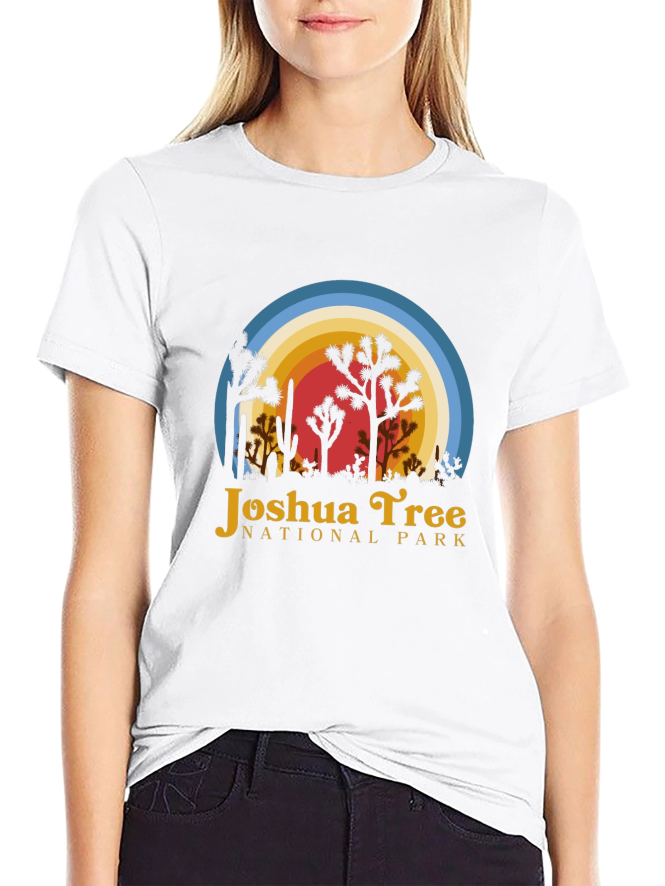 Black Joshua Tree National Park T-Shirt view 9