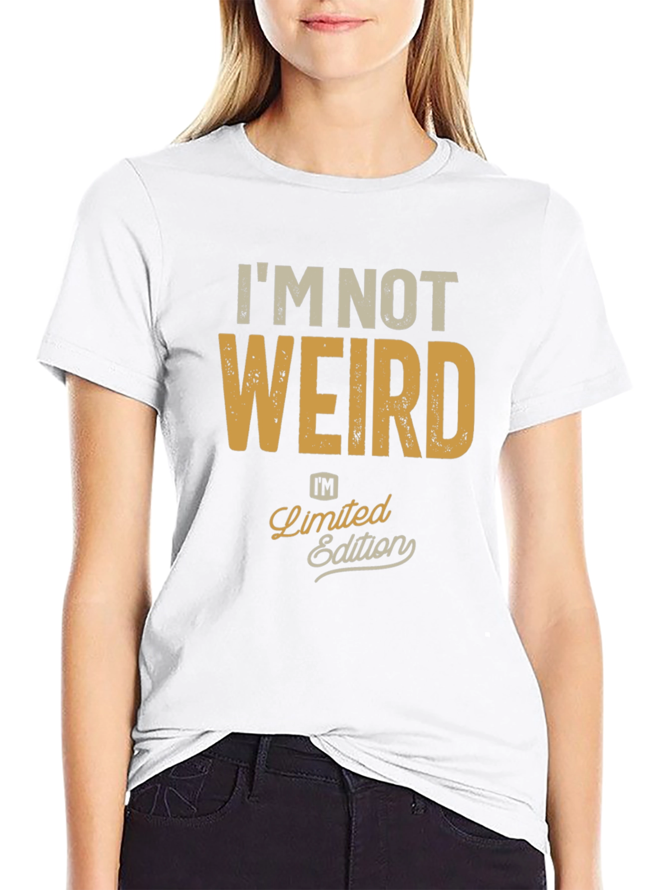 Black I'm Not Weird, Limited Edition Black Graphic T-Shirt view 9