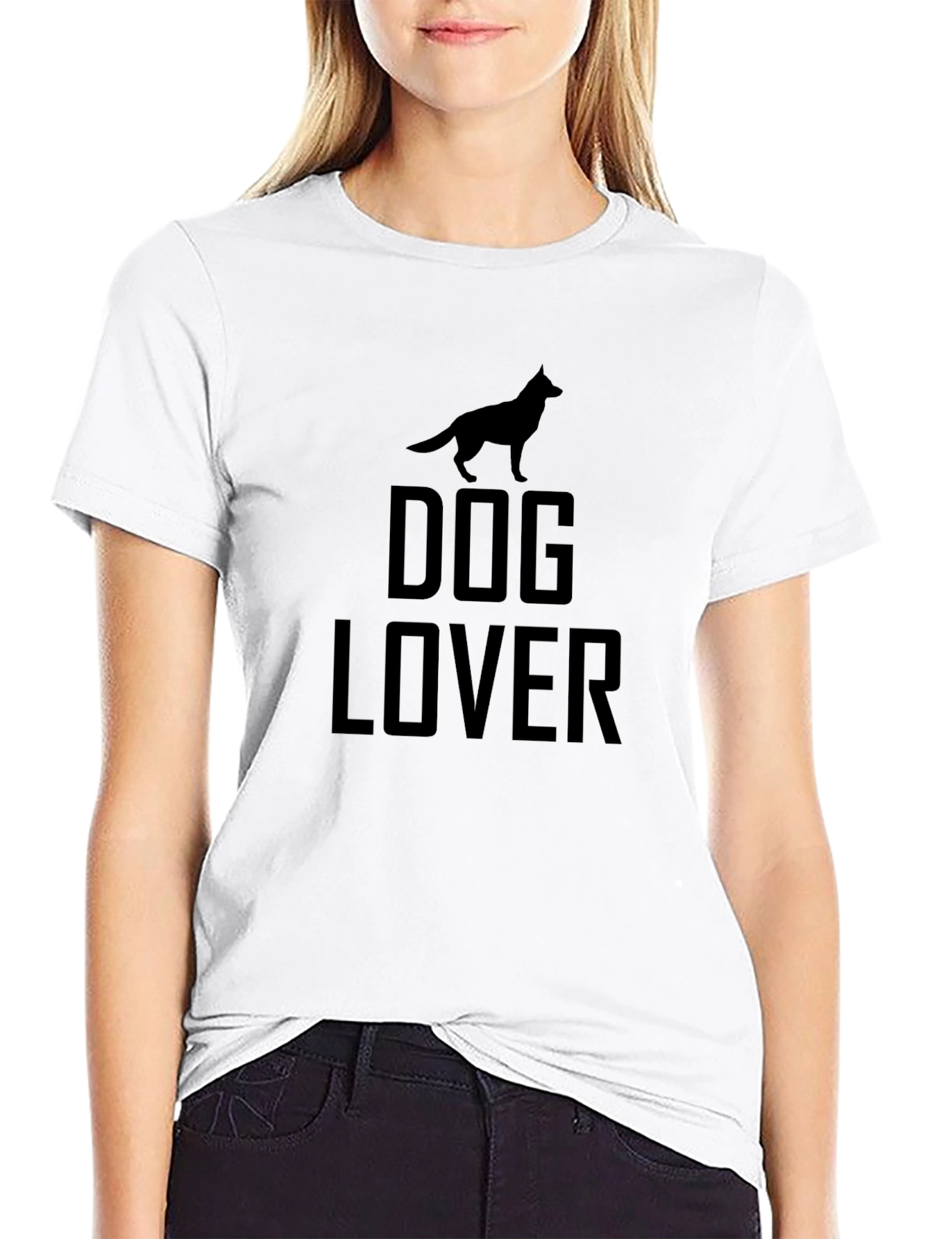 Black Dog Lover T-Shirt - Black Graphic Tee view 9