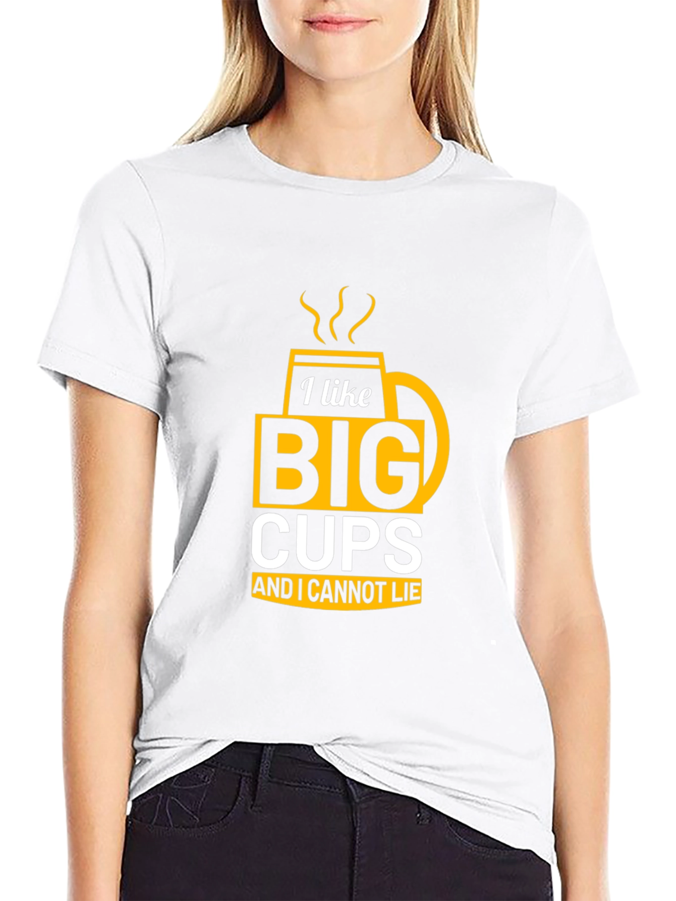 Black I Like Big Cups Graphic Tee - Funny Coffee Lover Shirt view 9