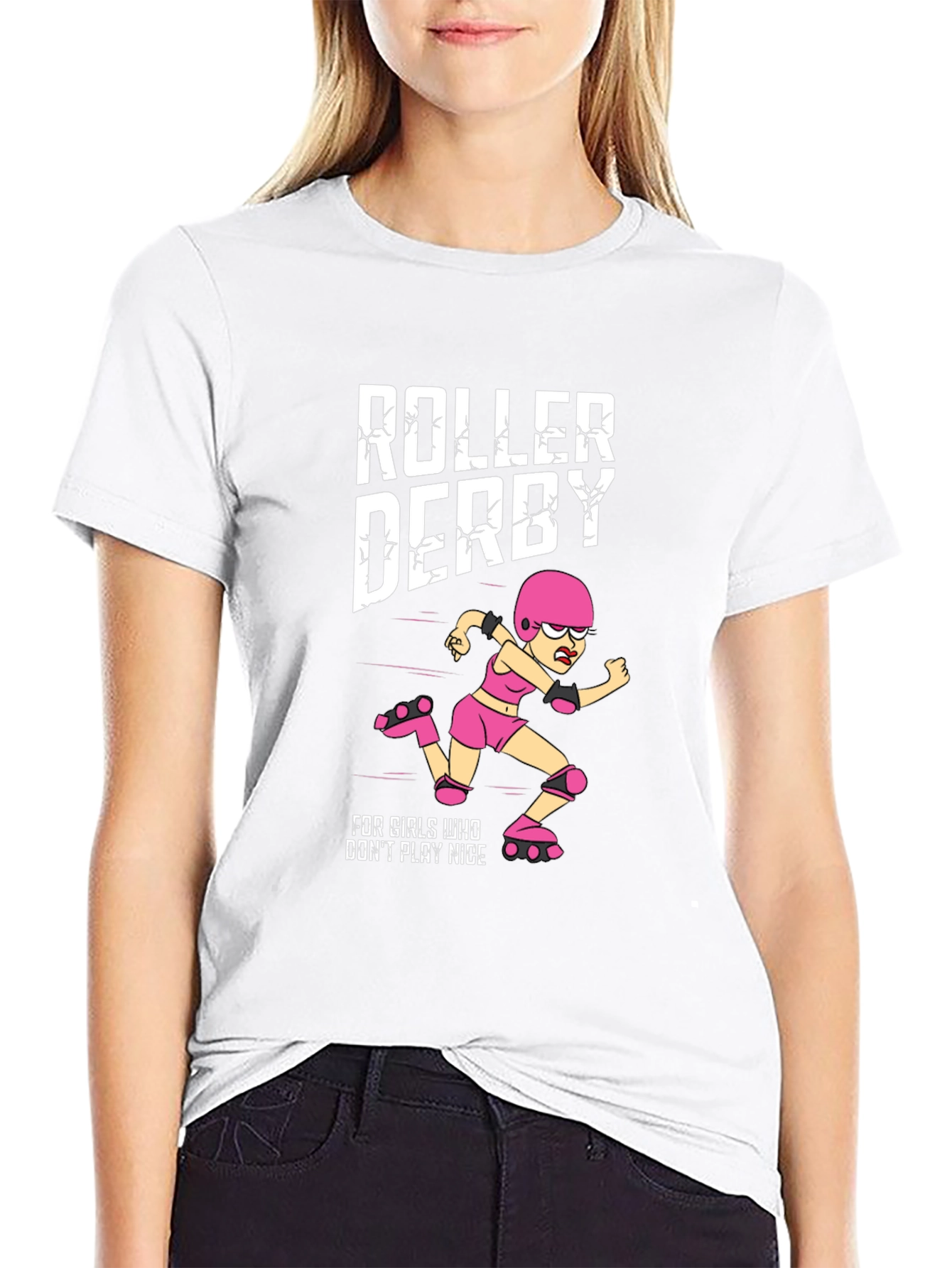 Roller Derby Girl's T-Shirt - Don't Play Nice - 9