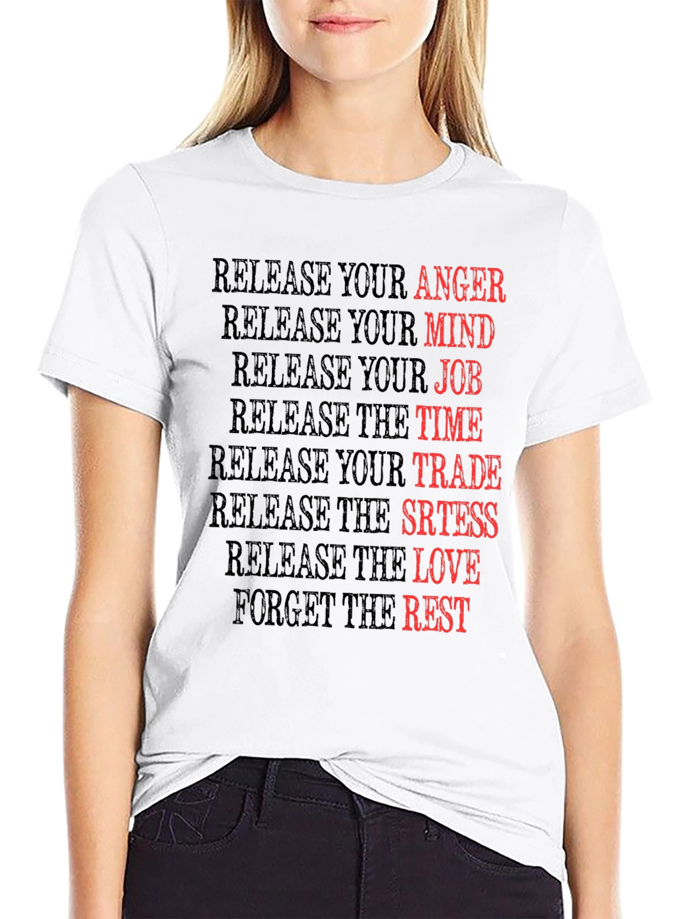 Black Release Your Anger Graphic T-Shirt view 9
