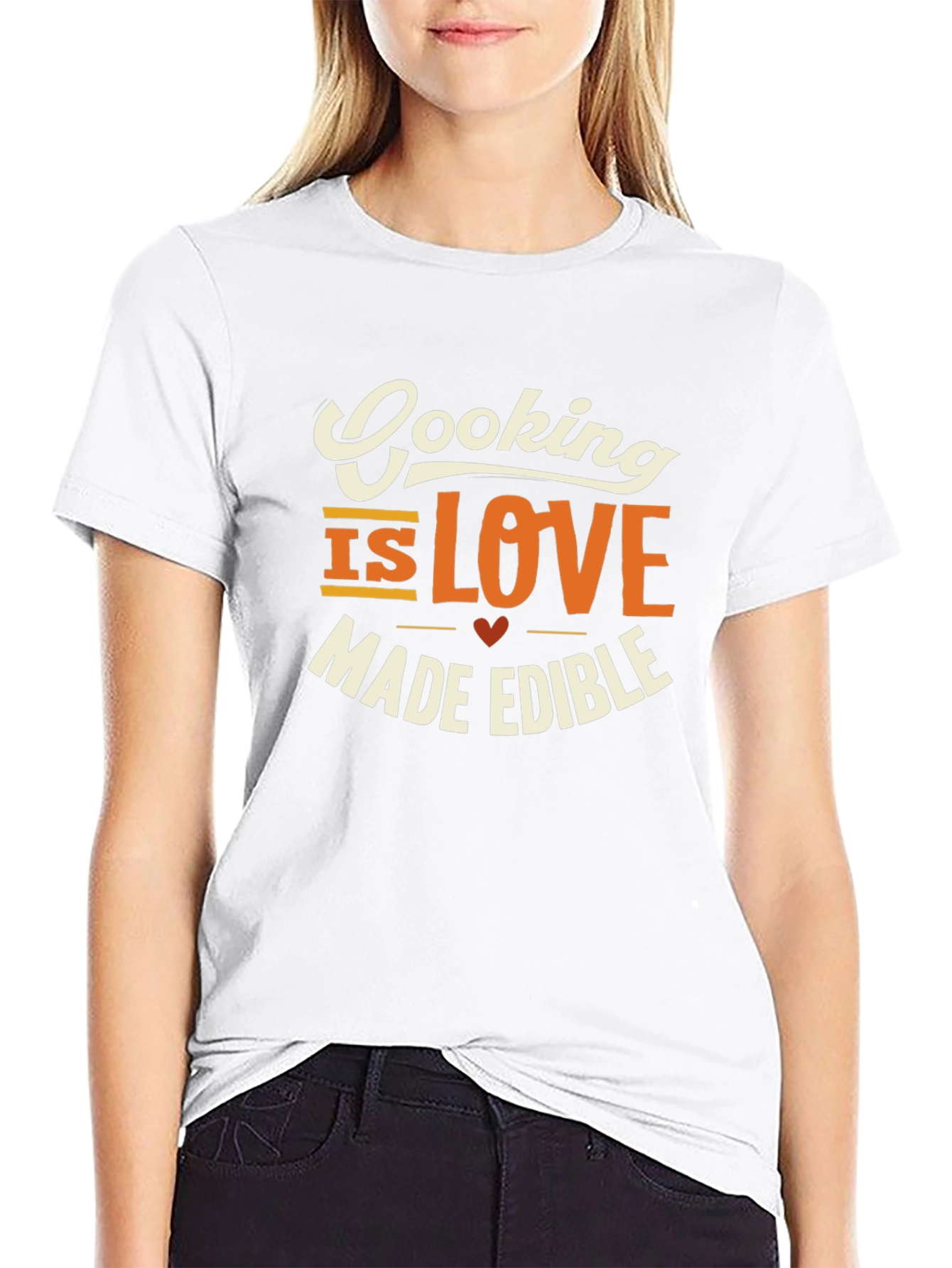 Black Cooking is Love Made Edible Graphic T-Shirt view 9