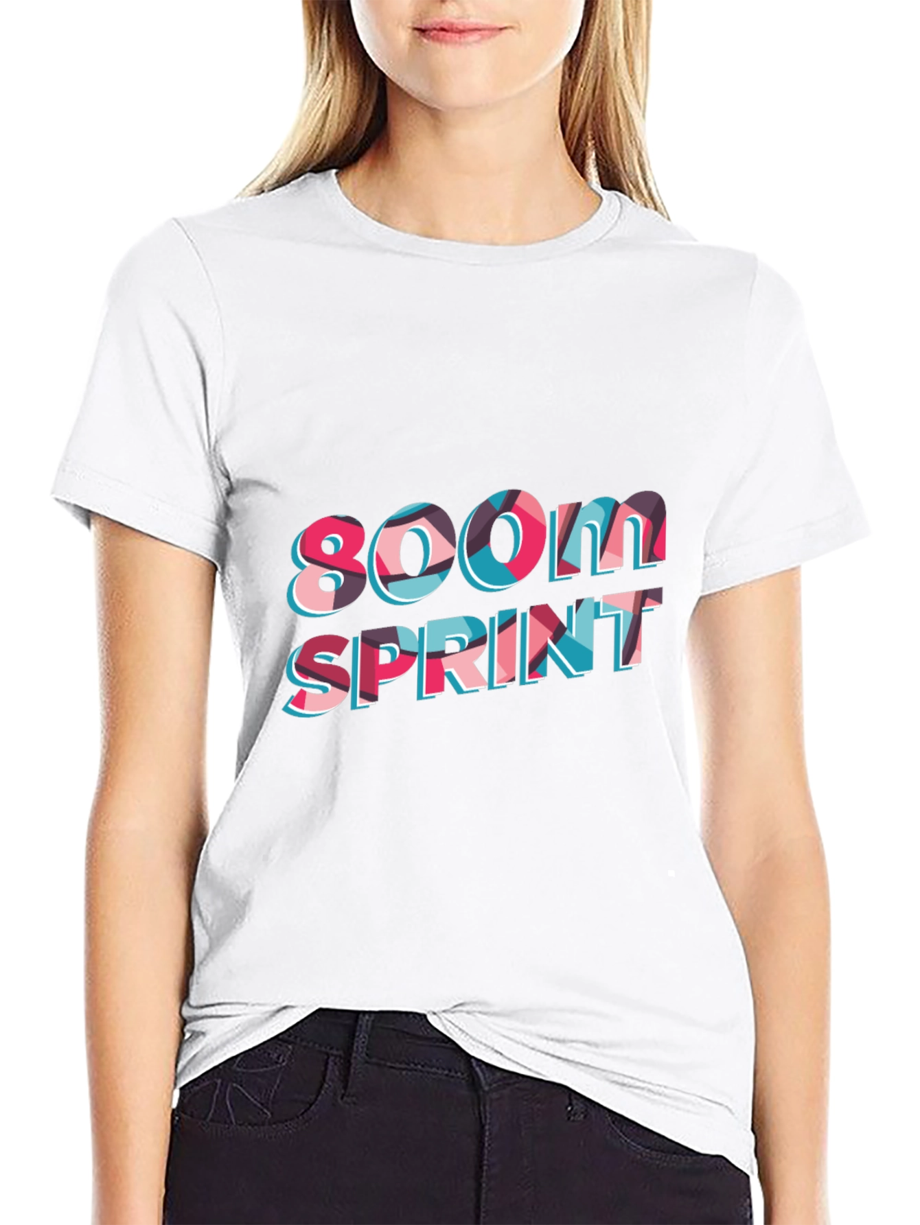 Black 800M Sprint Black T-Shirt view 9