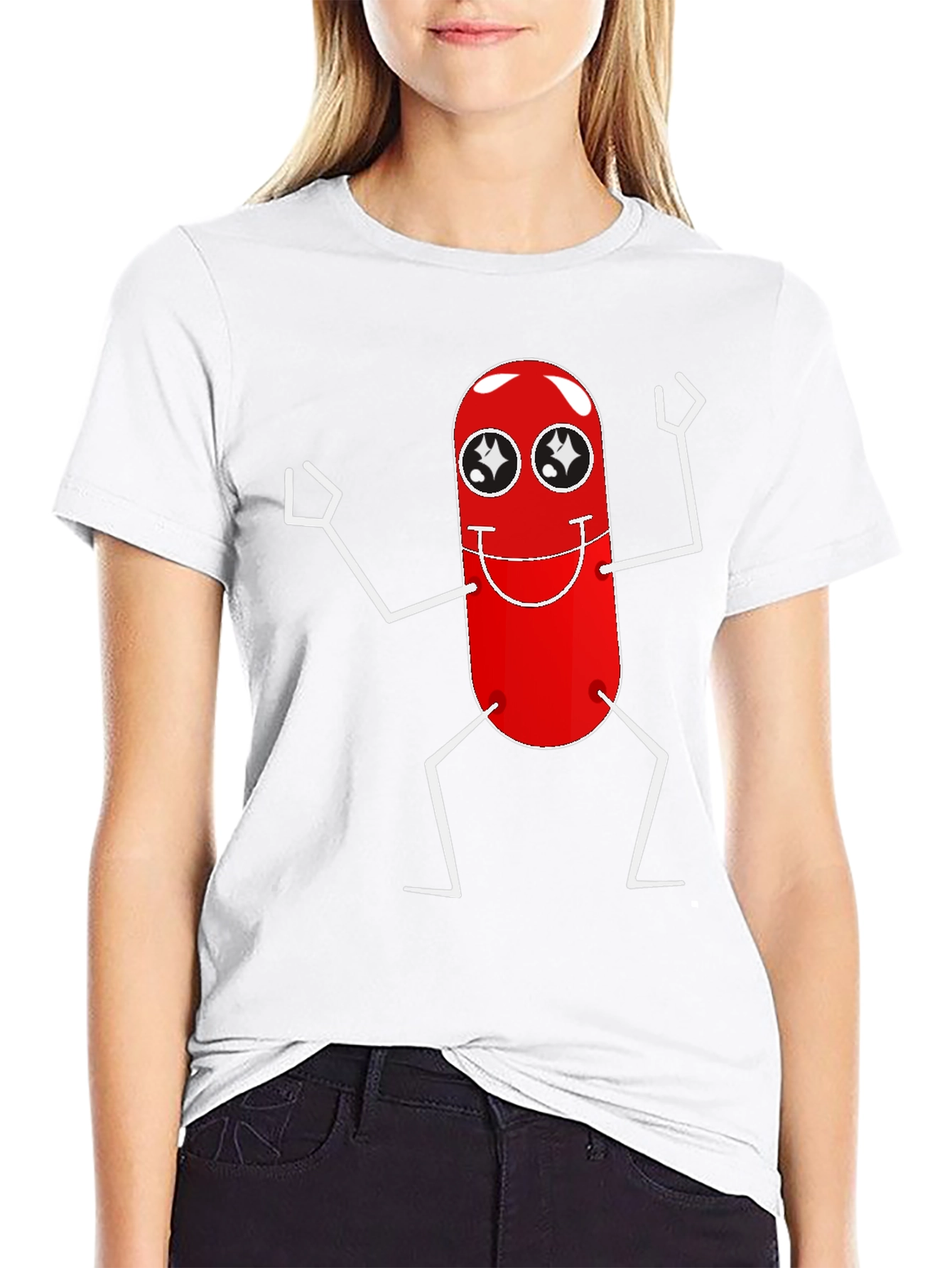 Black Cartoon Pill T-Shirt view 9