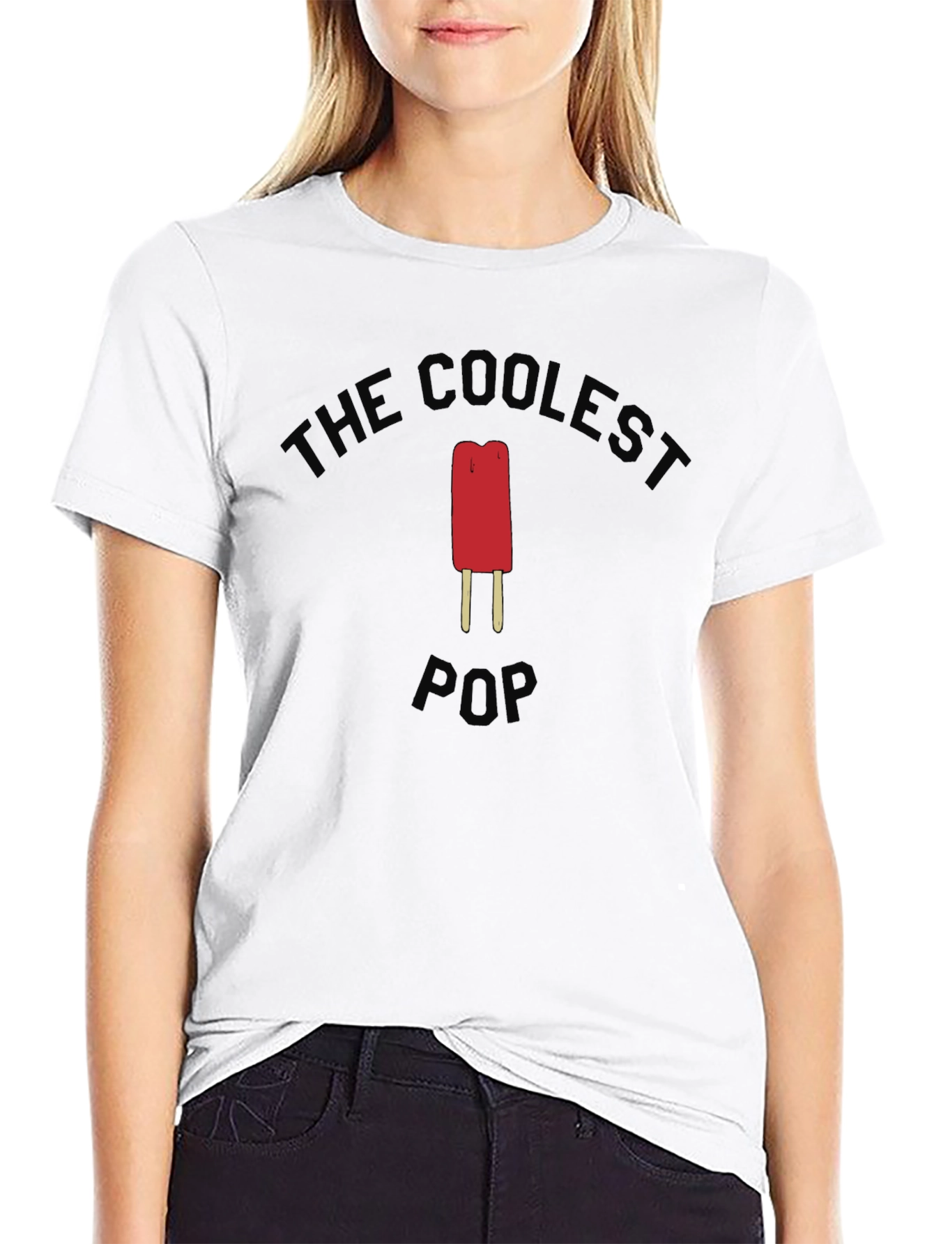 Black The Coolest Pop Graphic T-Shirt view 9