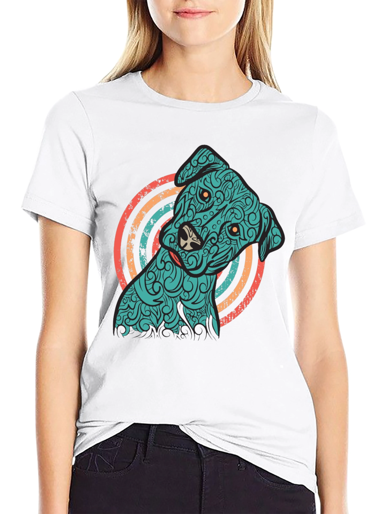 Black Dog Graphic Tee - Men's Short Sleeve Crew Neck Shirt view 9