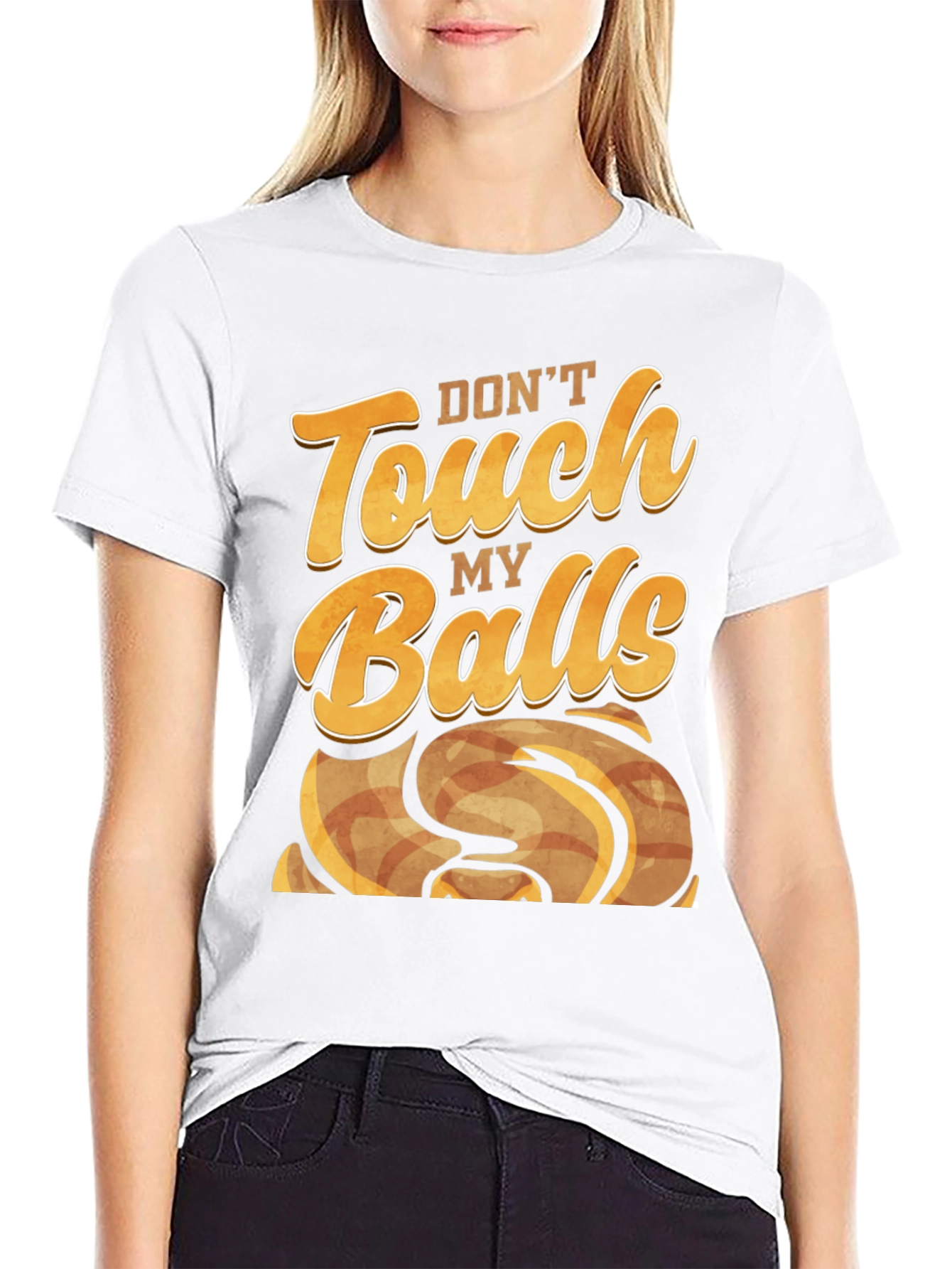 Black Don't Touch My Balls - Novelty Graphic T-Shirt view 9