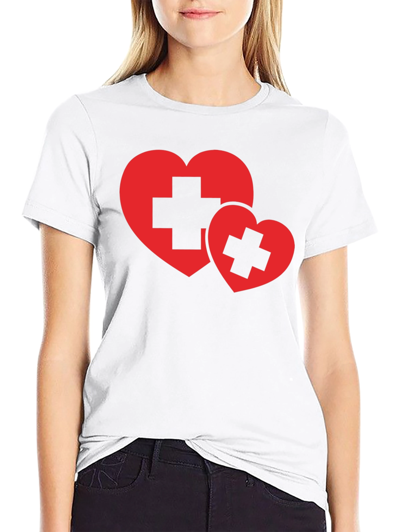 Black Heart Plus Graphic Tee - Black Unisex view 9