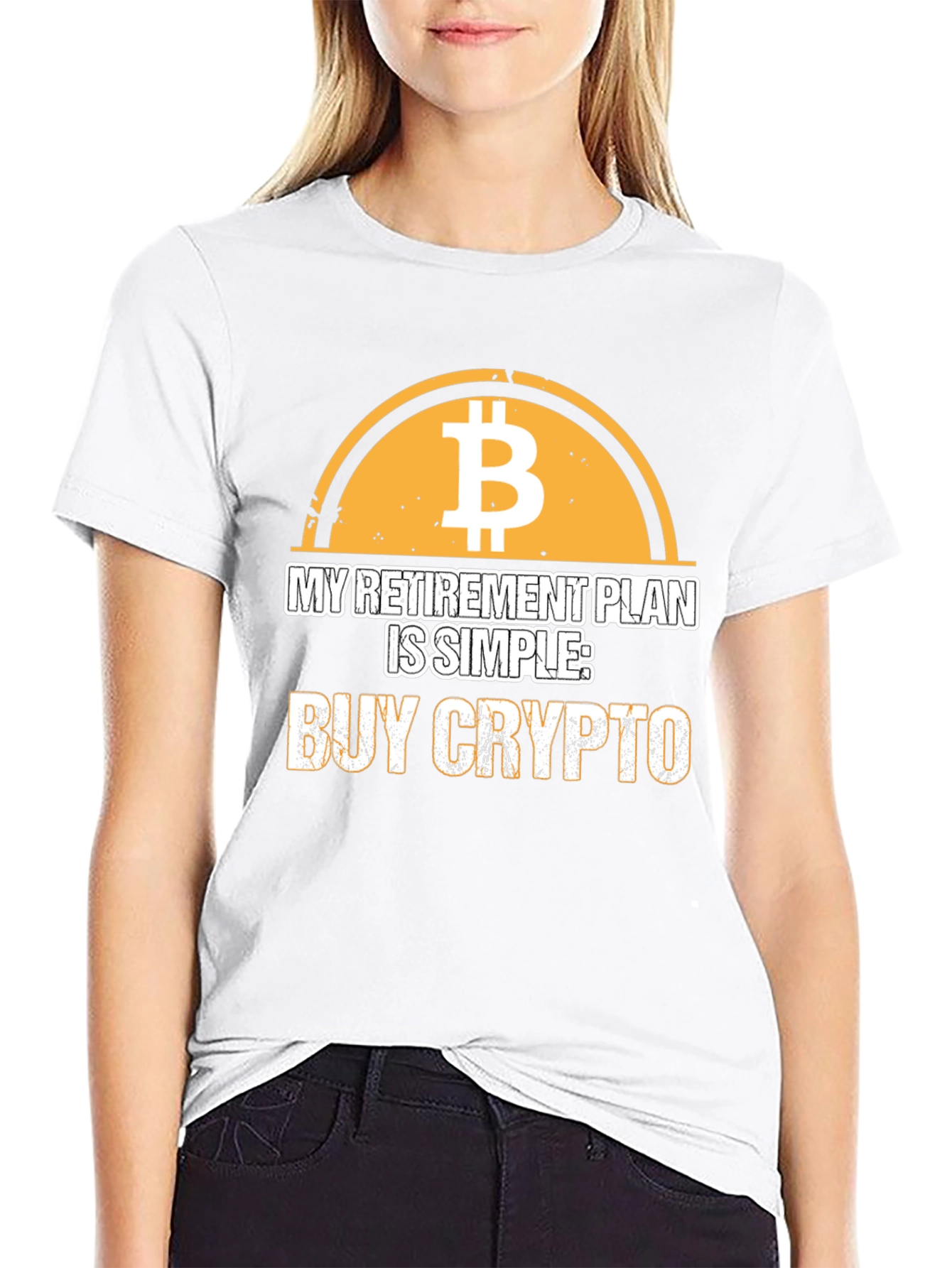 Black Buy Crypto Retirement Plan T-Shirt view 9
