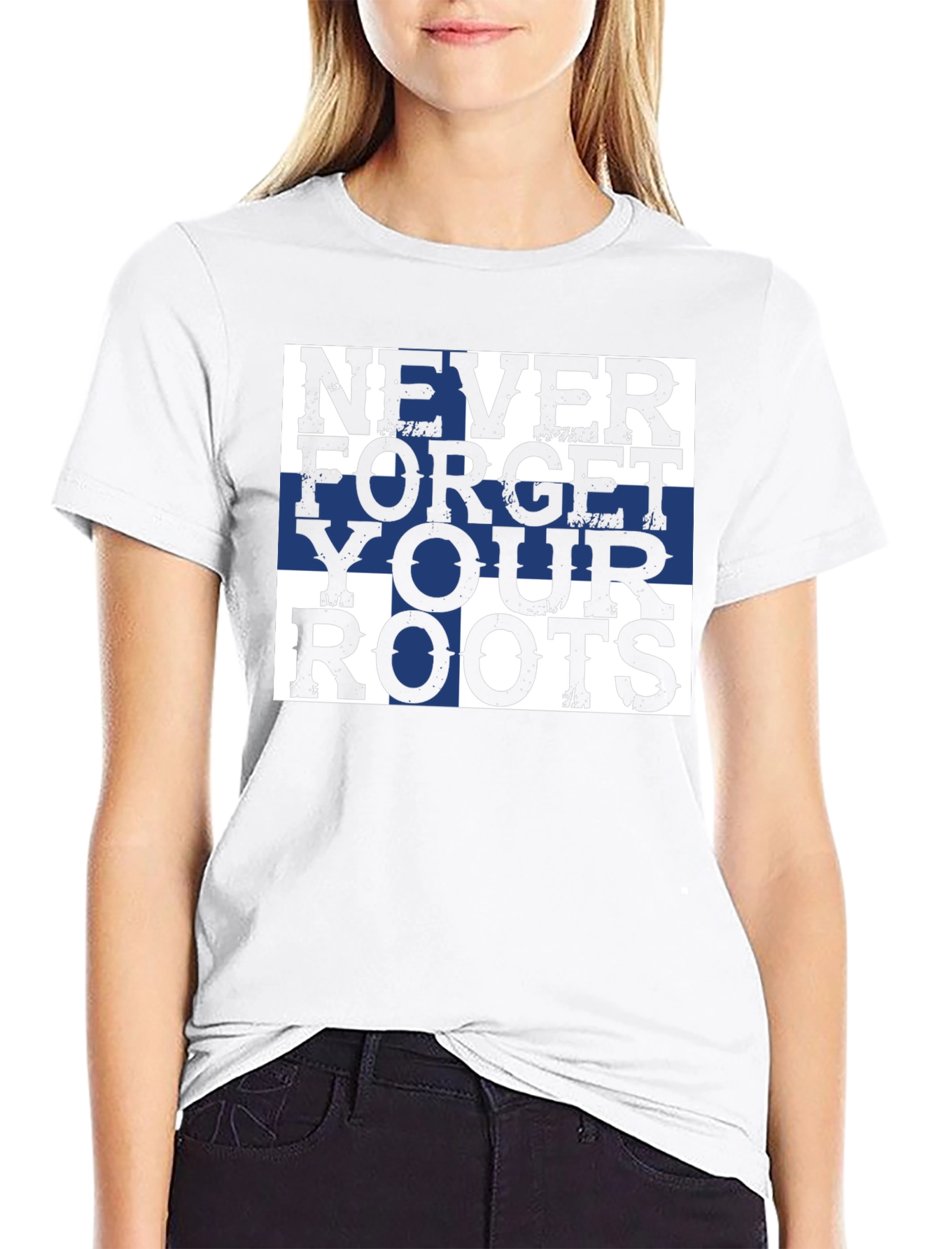 Never Forget Your Roots T-Shirt - Finland Flag Design - 9