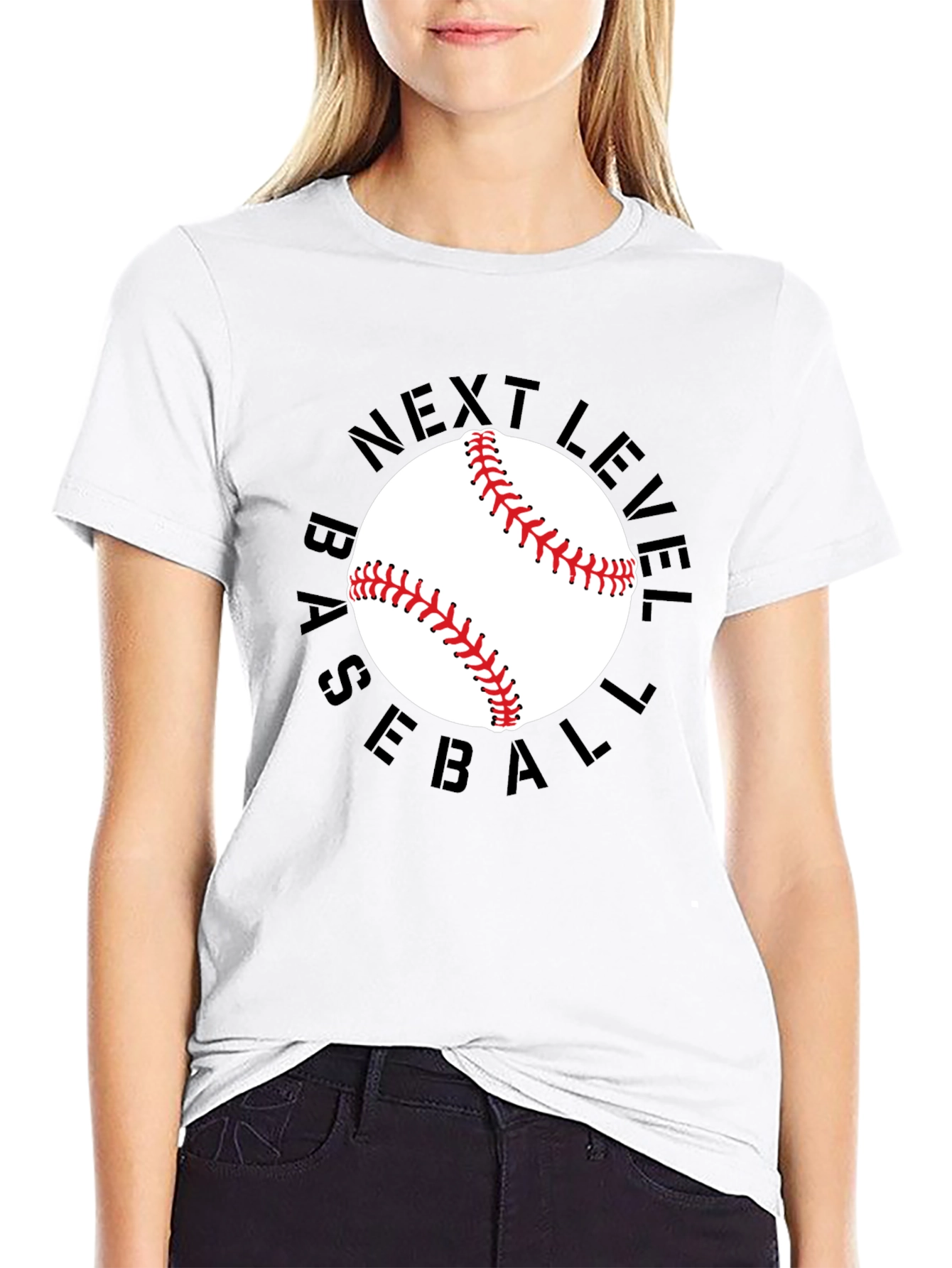 Black Next Level Baseball Graphic Tee view 9