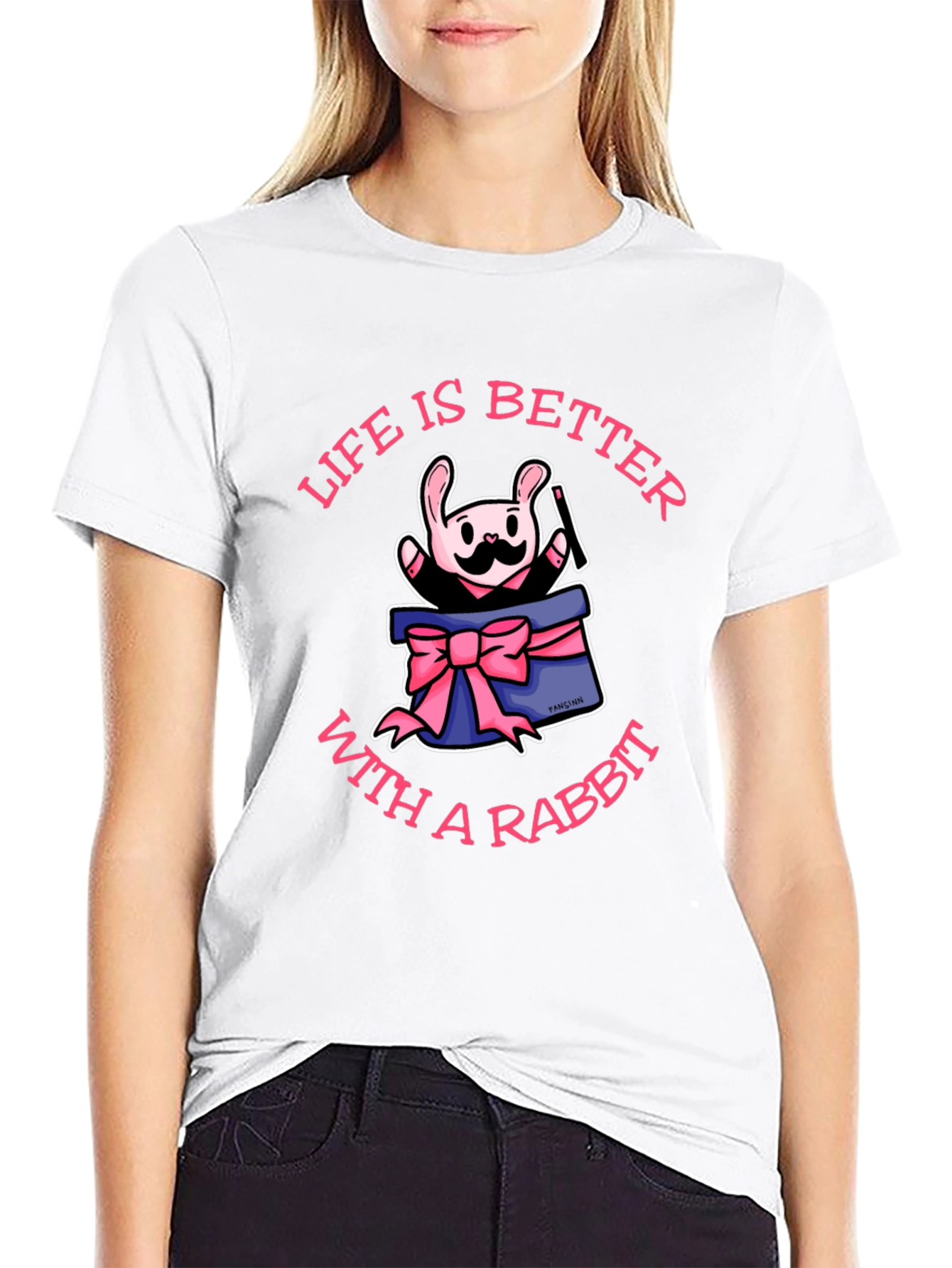 Black Life Is Better With A Rabbit T-Shirt view 9